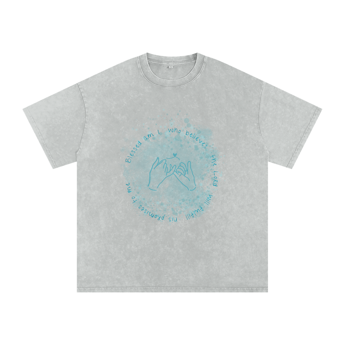 Unisex Acid Wash Oversize T-Shirt - Blessed - Faith Based Apparel