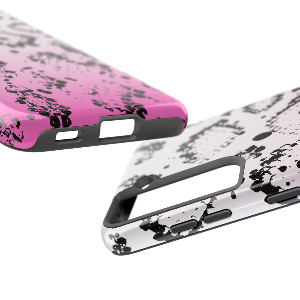 Durable iphone & Android Protection - Pink Ombre Snake Skin Tough Phone Case