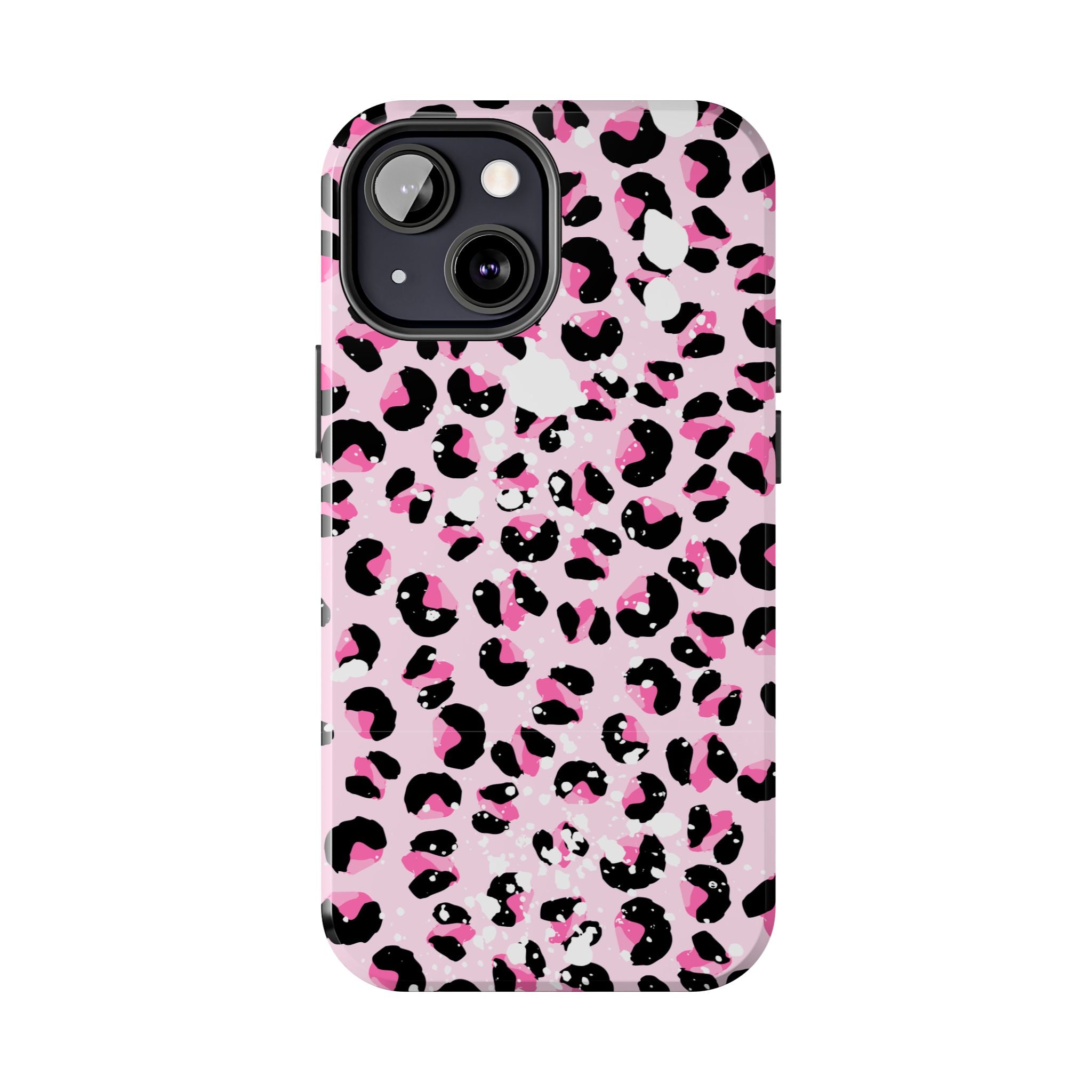 Durable iPhone & Android Protective Phone Case - Pink Leopard Print Tough Case