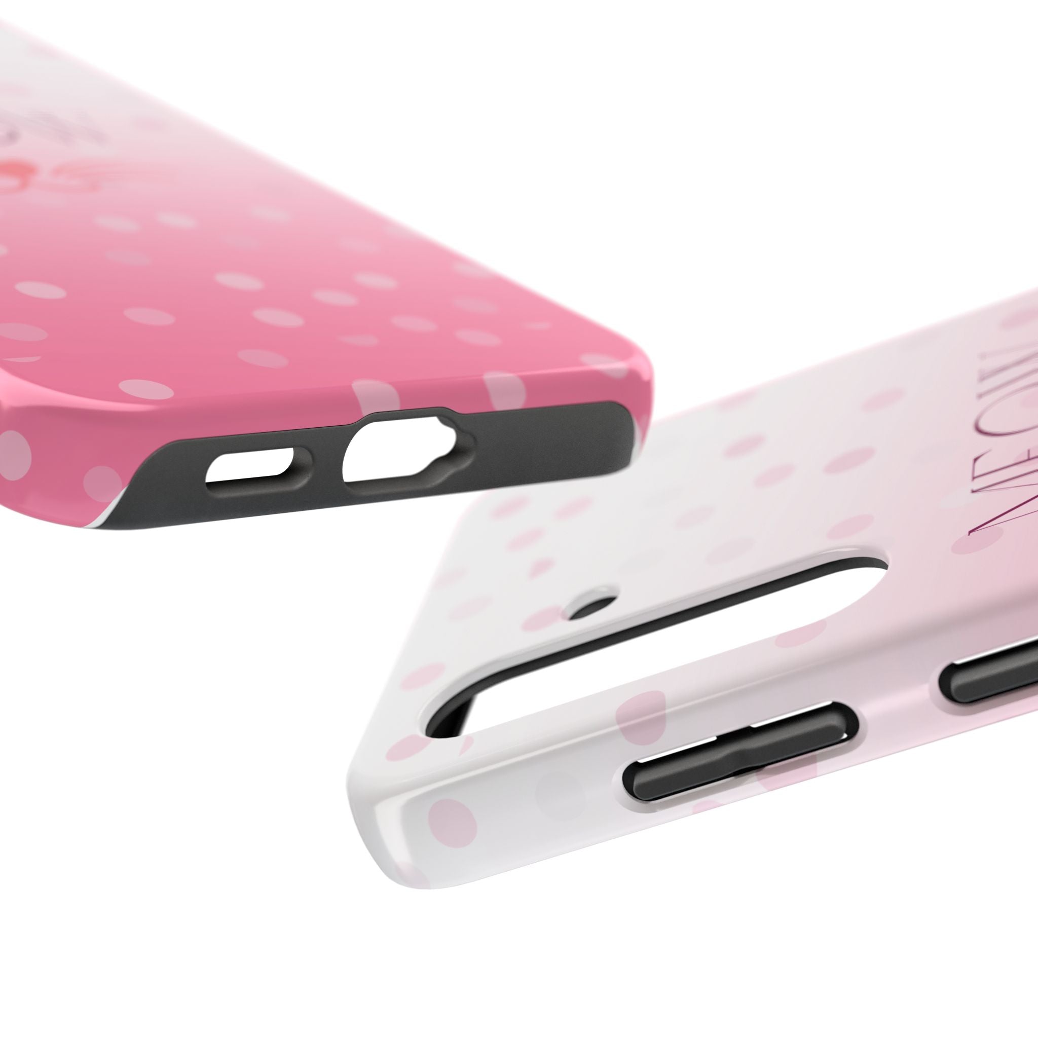 Durable iPhone & Android Protective Case - Cute Pink Cat Phone Case