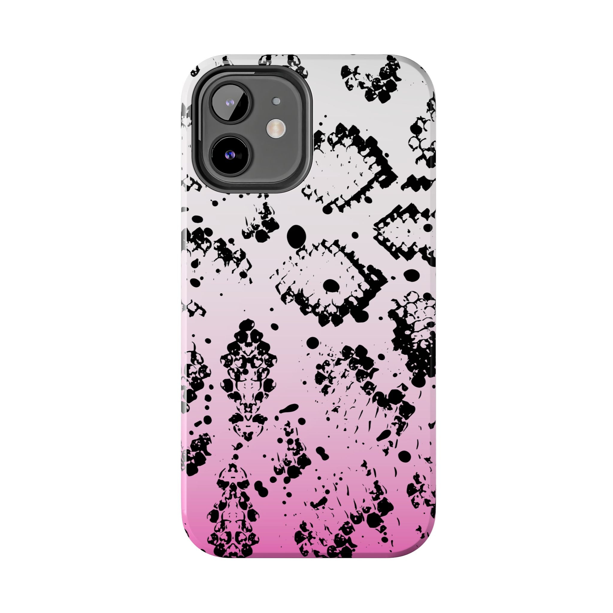 Durable iphone & Android Protection - Pink Ombre Snake Skin Tough Phone Case