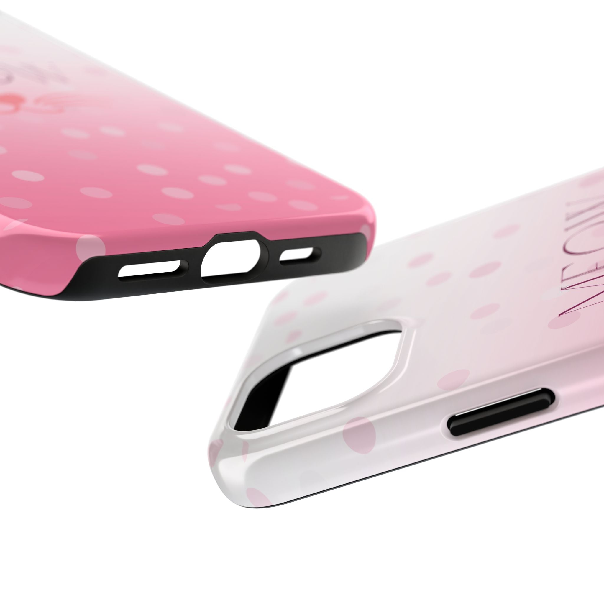 Durable iPhone & Android Protective Case - Cute Pink Cat Phone Case