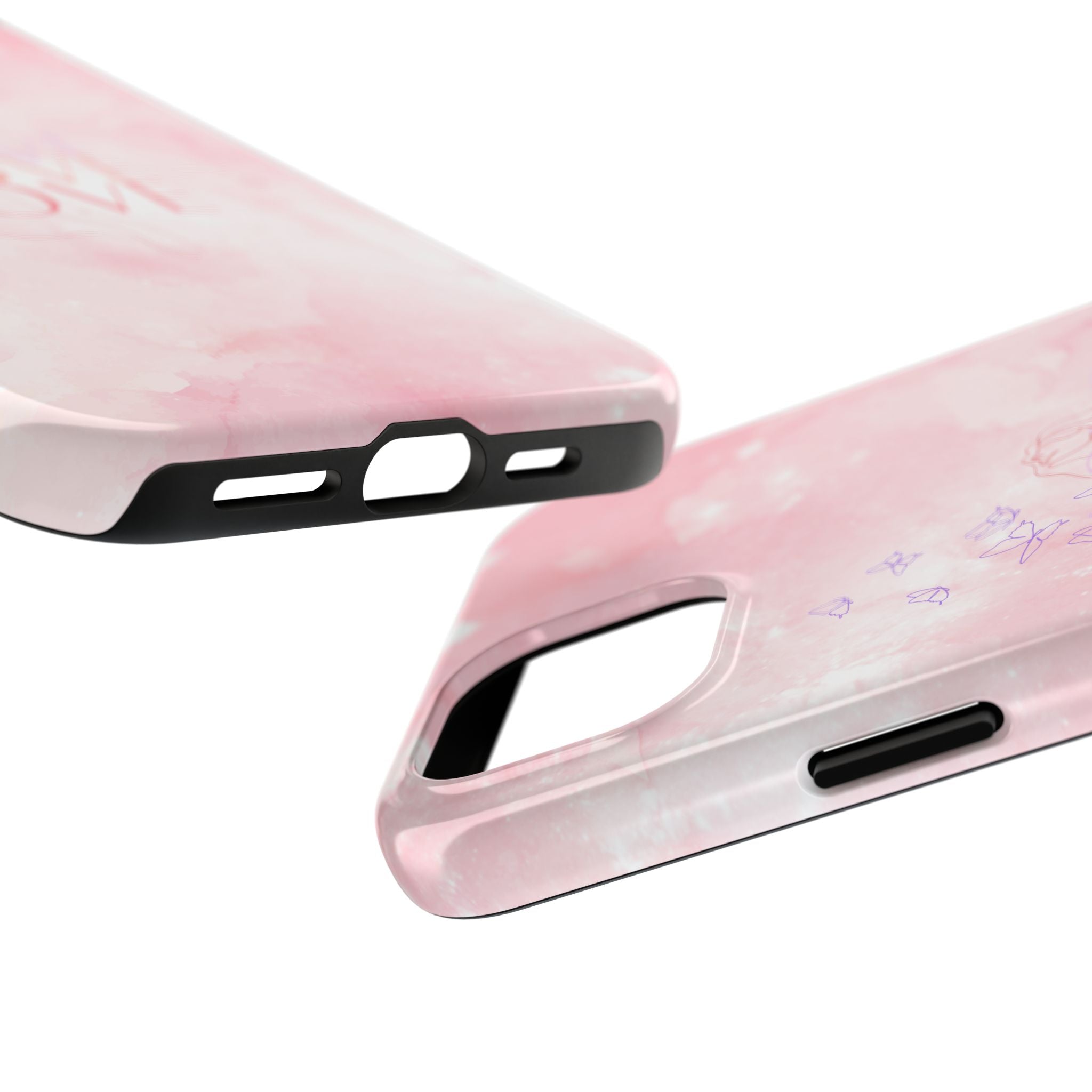 Durable Iphone & Android Protection - Pink Love Galaxy Tough Phone Case