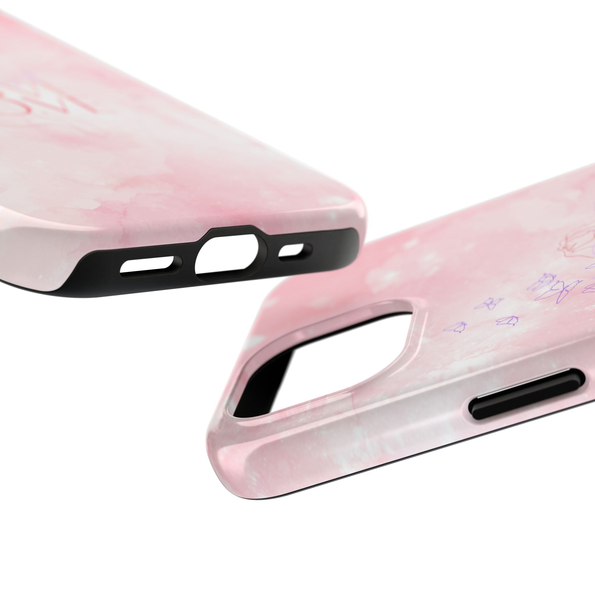 Durable Iphone & Android Protection - Pink Love Galaxy Tough Phone Case