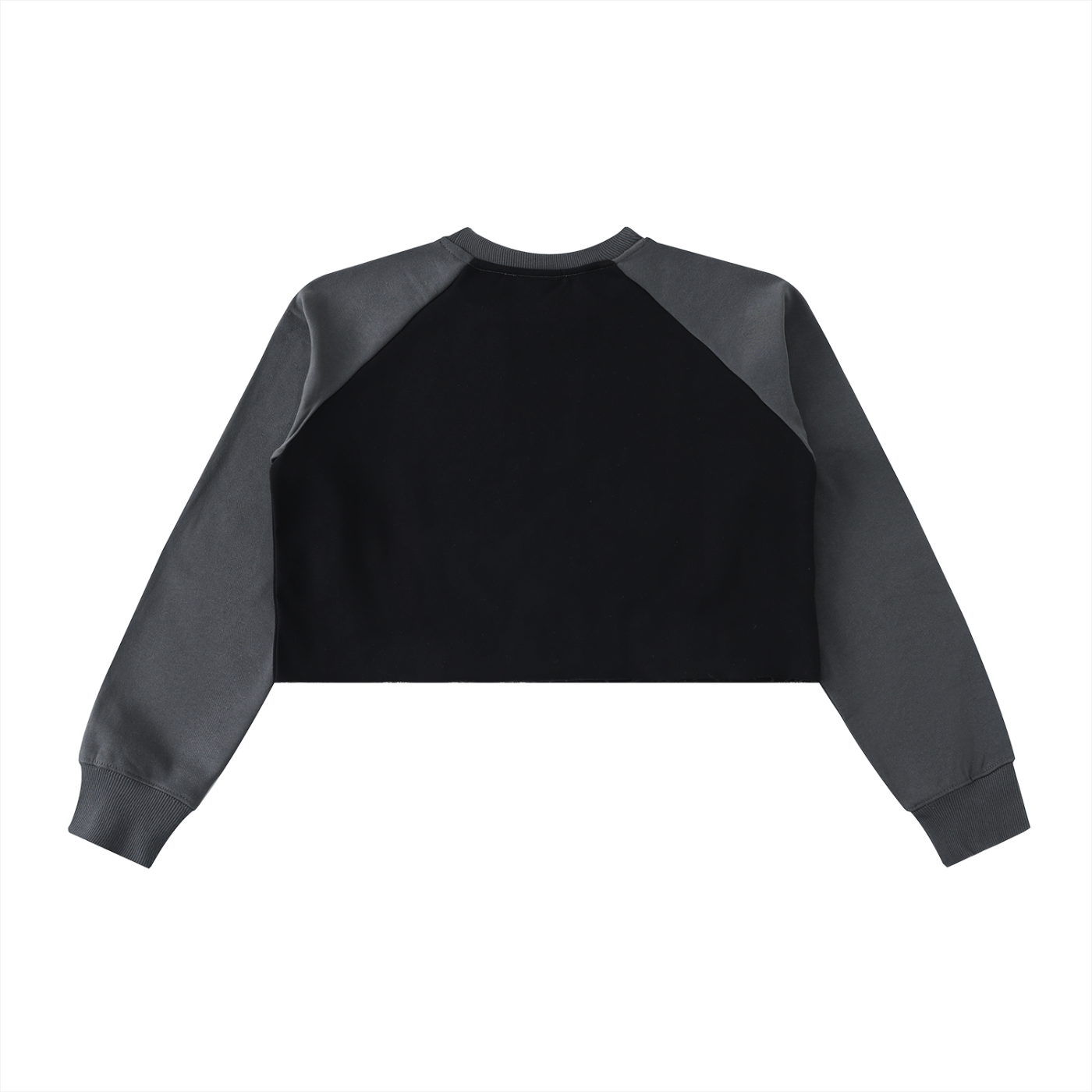 Women's Faith Based Apparel - Under Refuge - Raw-Hem Color-Block Raglan Crop Sweatshirt