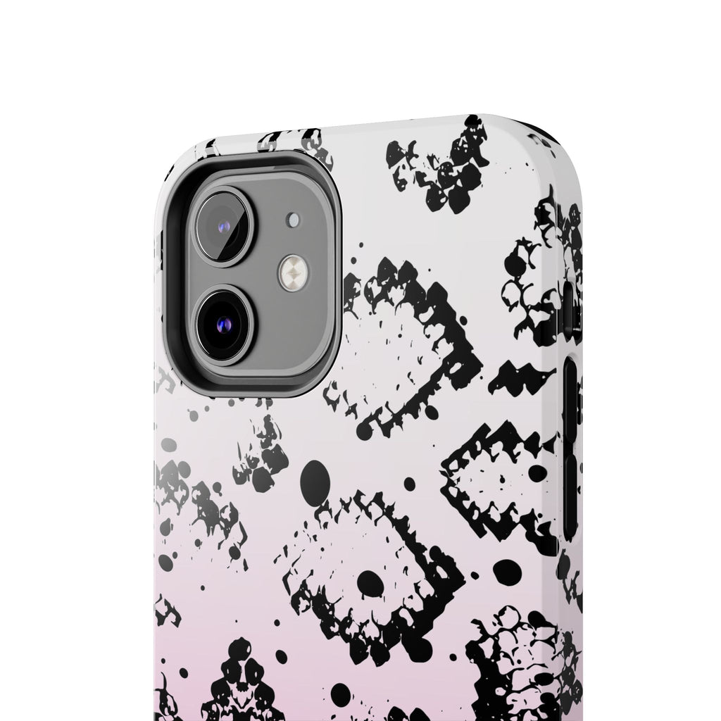 Durable iphone & Android Protection - Pink Ombre Snake Skin Tough Phone Case