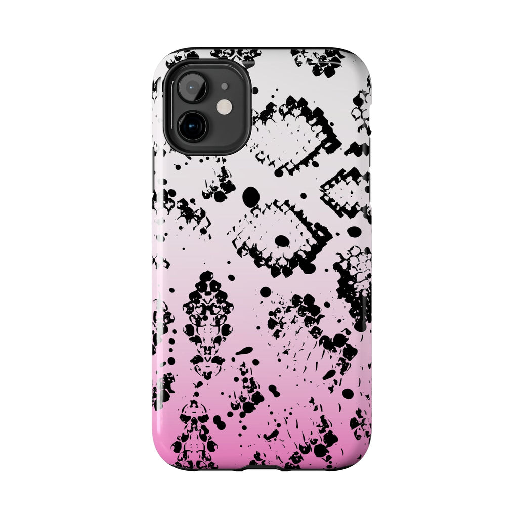 Durable iphone & Android Protection - Pink Ombre Snake Skin Tough Phone Case