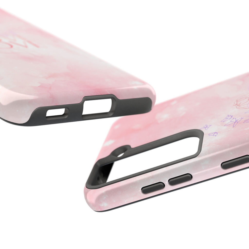 Durable Iphone & Android Protection - Pink Love Galaxy Tough Phone Case