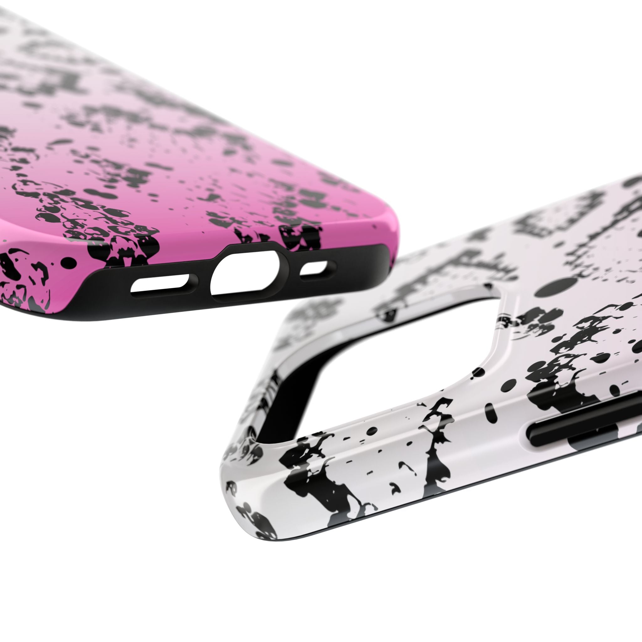 Durable iphone & Android Protection - Pink Ombre Snake Skin Tough Phone Case