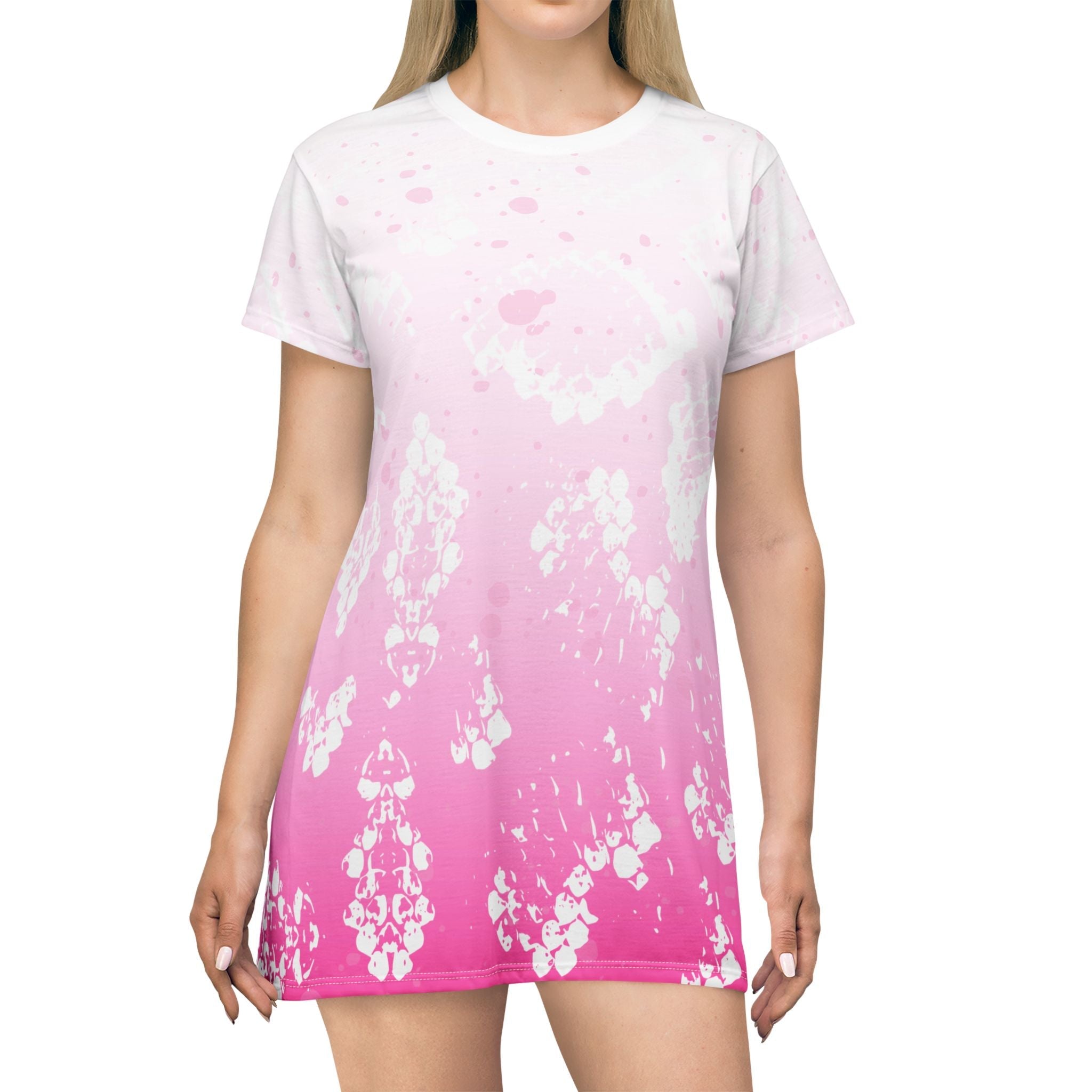 Snakeskin T-Shirt Dress - Women's Comfortable Chic Lounge Summer Wear - Women's Fashion Apparel