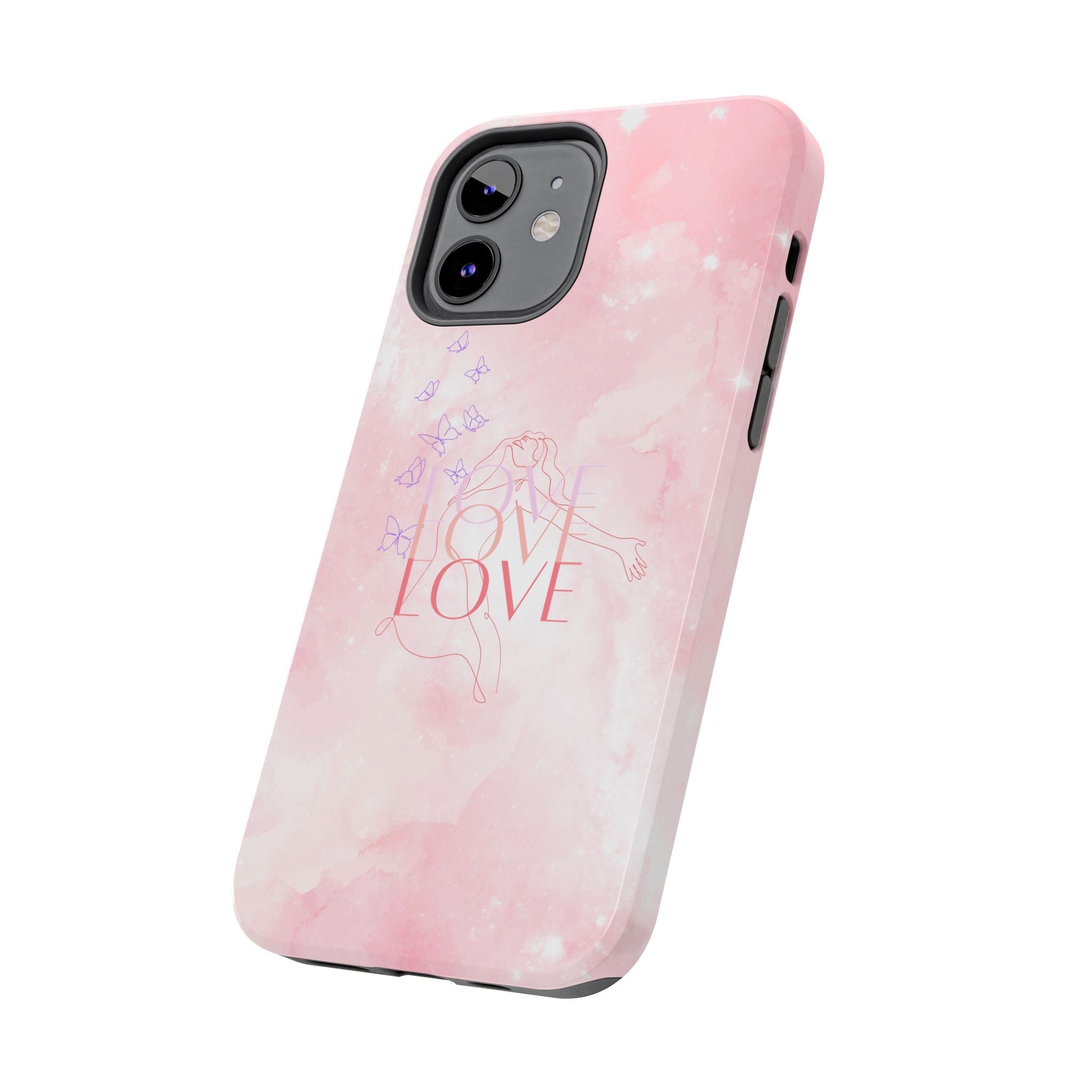 Durable Iphone & Android Protection - Pink Love Galaxy Tough Phone Case