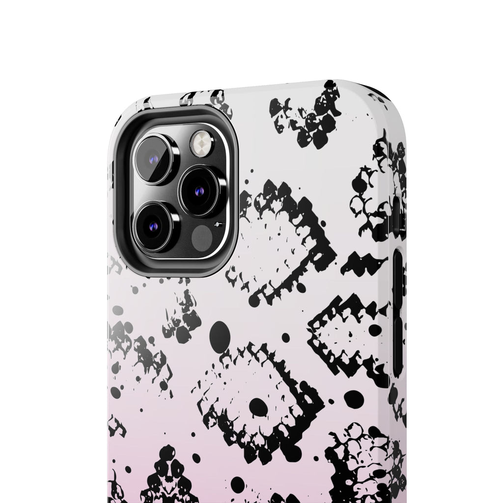 Durable iphone & Android Protection - Pink Ombre Snake Skin Tough Phone Case