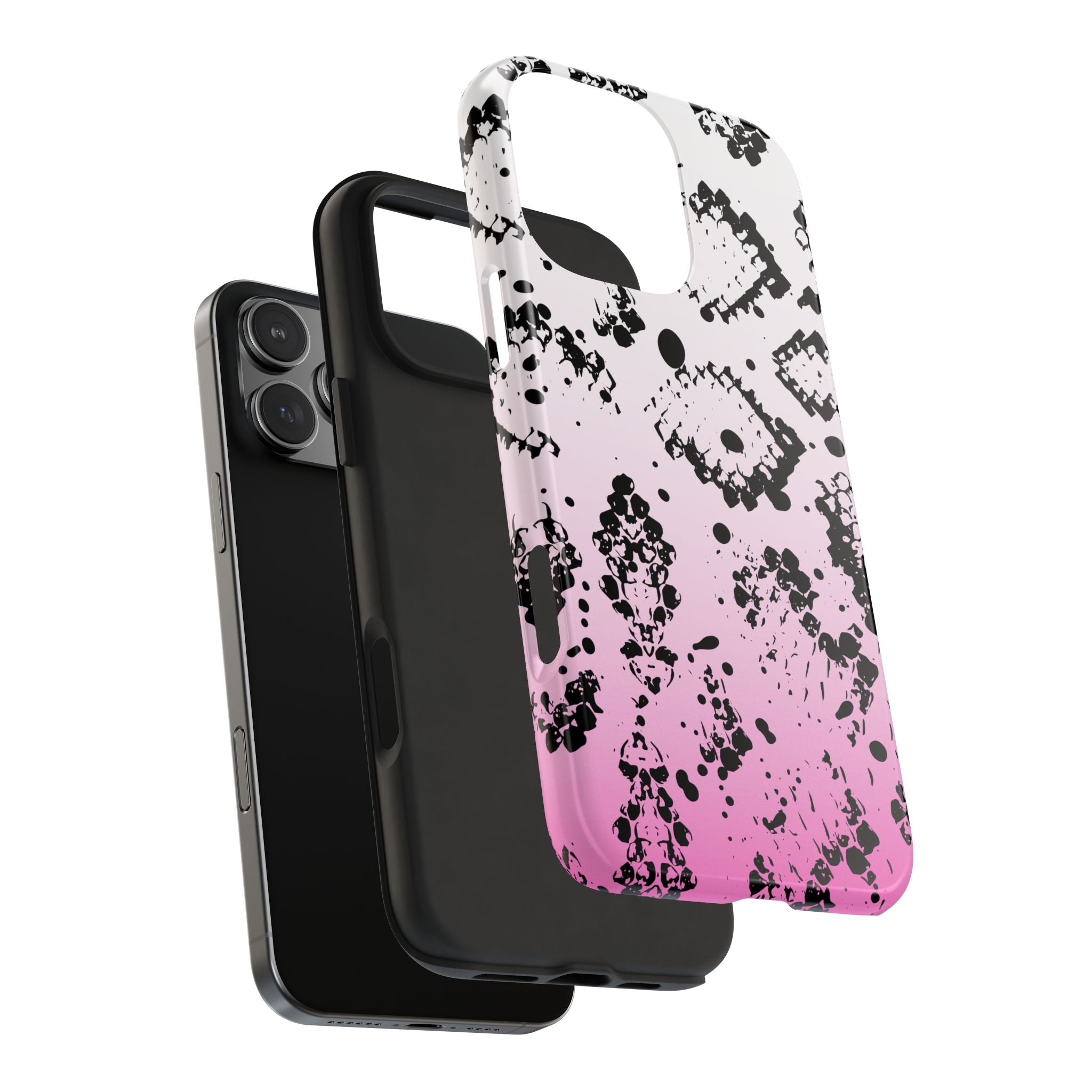 Durable iphone & Android Protection - Pink Ombre Snake Skin Tough Phone Case