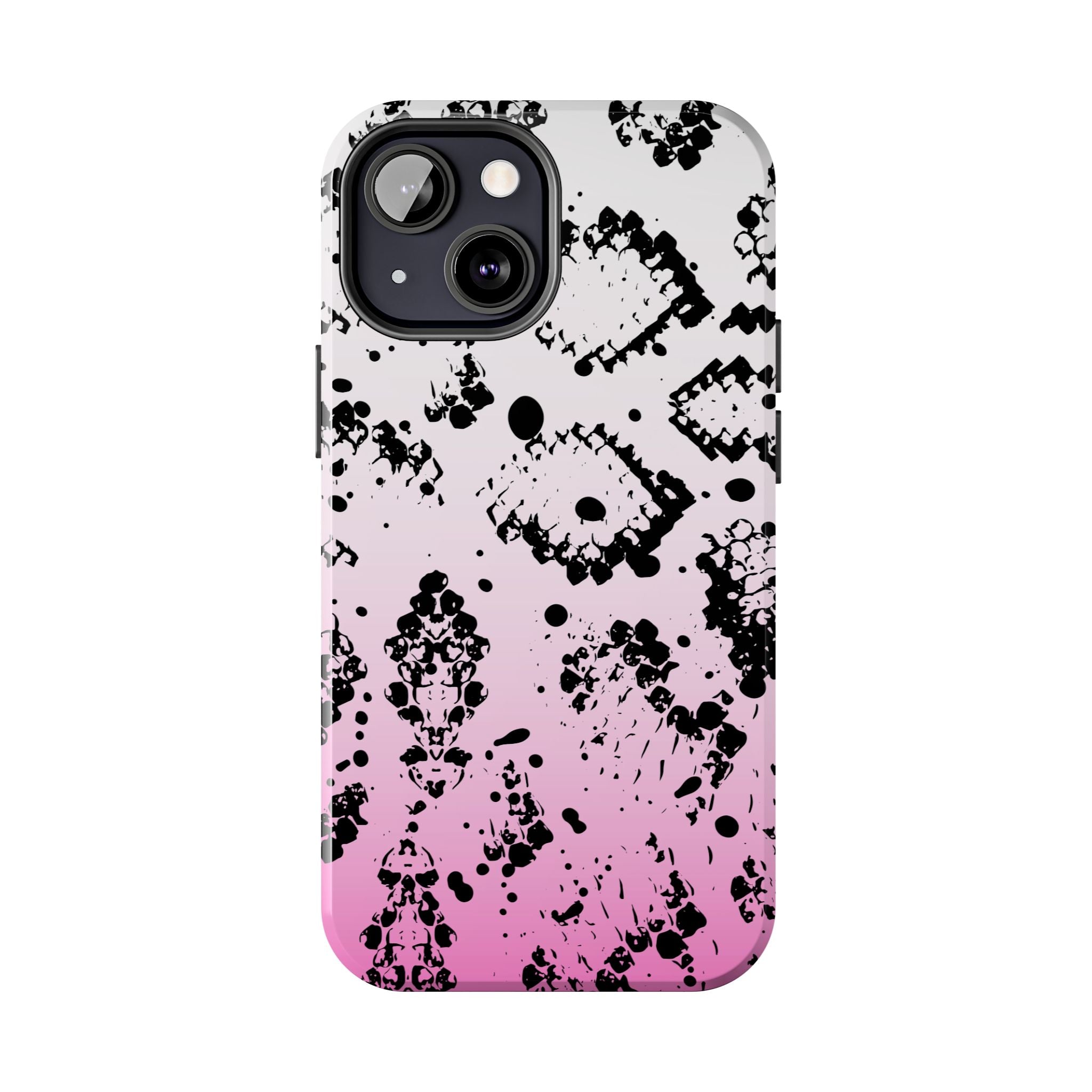 Durable iphone & Android Protection - Pink Ombre Snake Skin Tough Phone Case