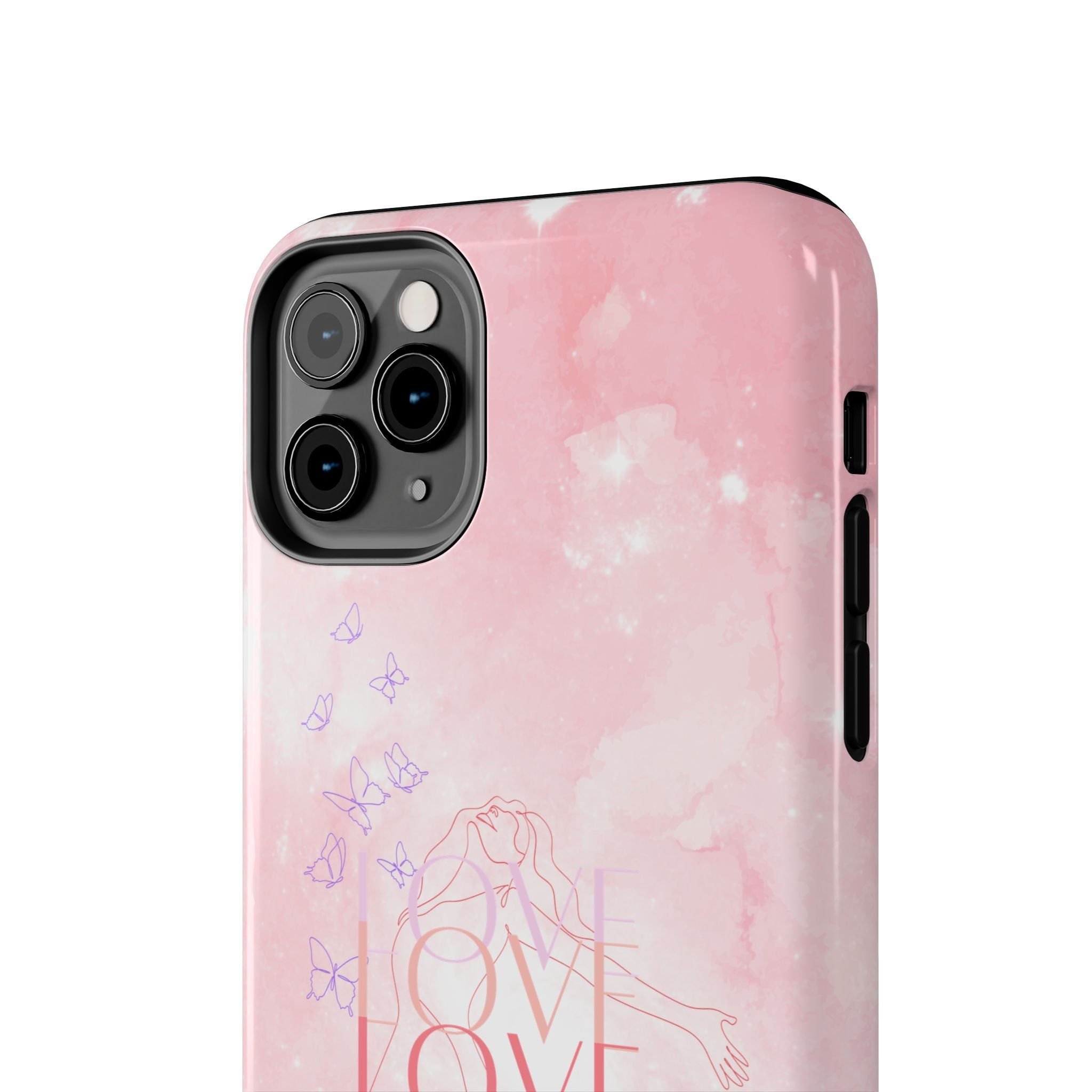 Durable Iphone & Android Protection - Pink Love Galaxy Tough Phone Case