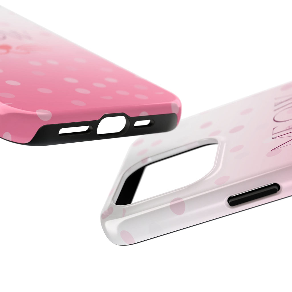 Durable iPhone & Android Protective Case - Cute Pink Cat Phone Case