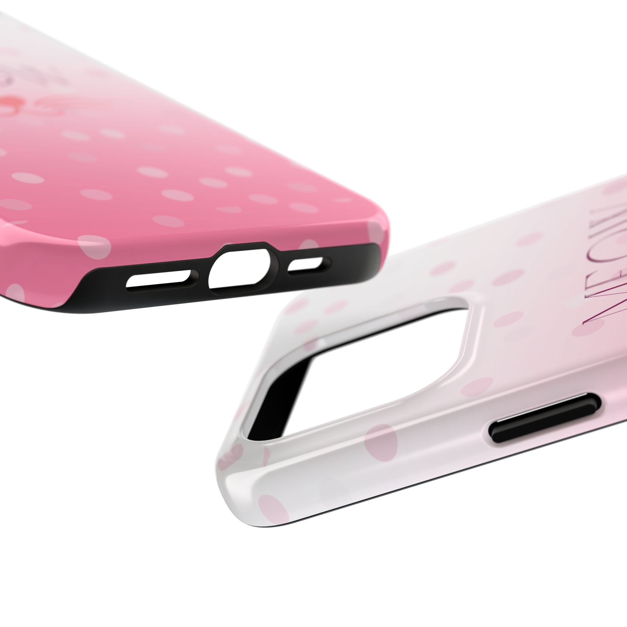 Durable iPhone & Android Protective Case - Cute Pink Cat Phone Case
