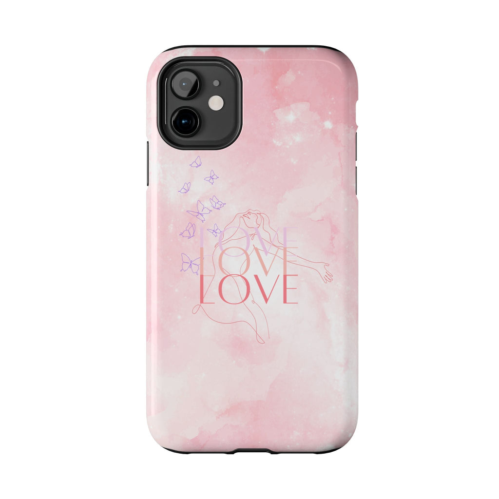 Durable Iphone & Android Protection - Pink Love Galaxy Tough Phone Case
