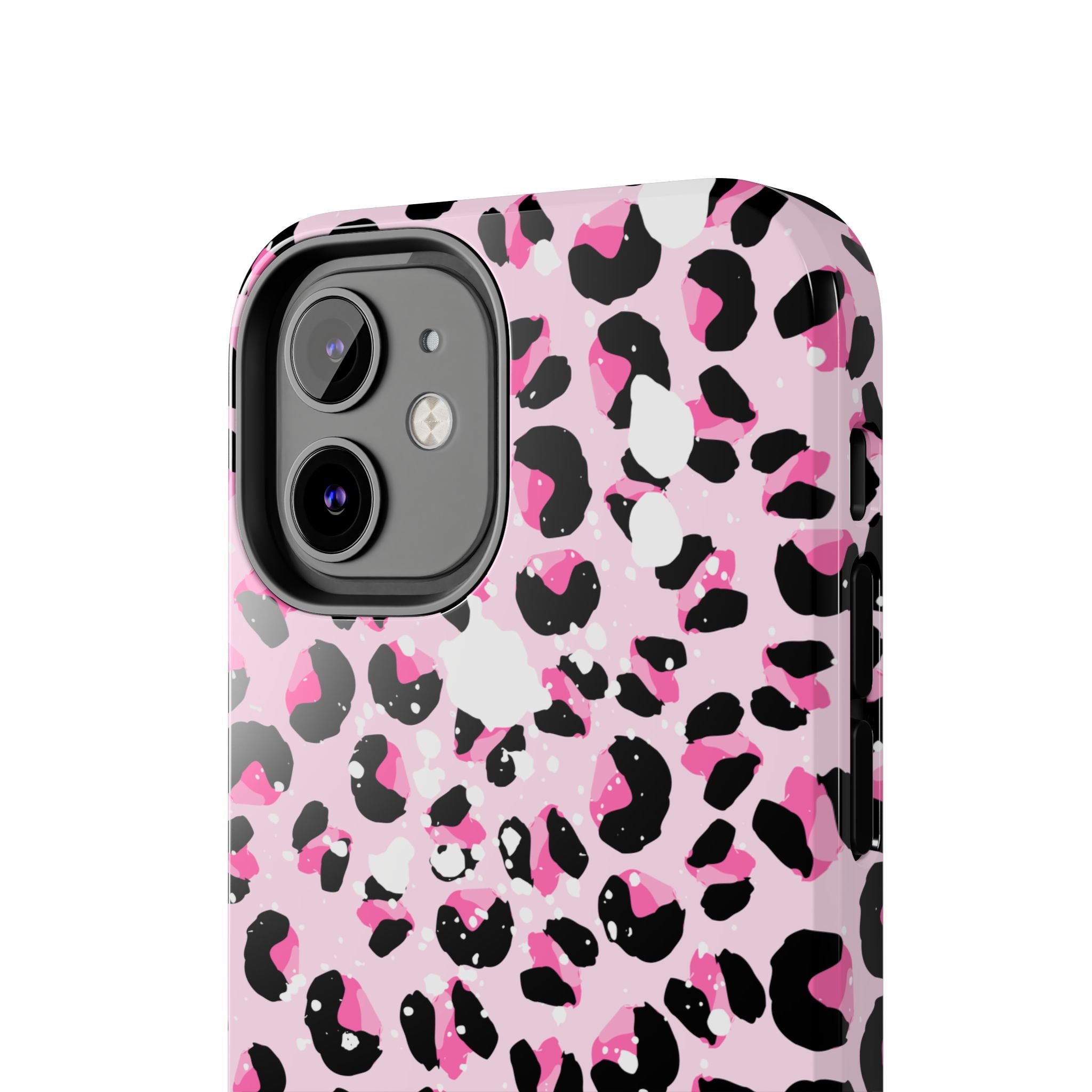 Durable iPhone & Android Protective Phone Case - Pink Leopard Print Tough Case