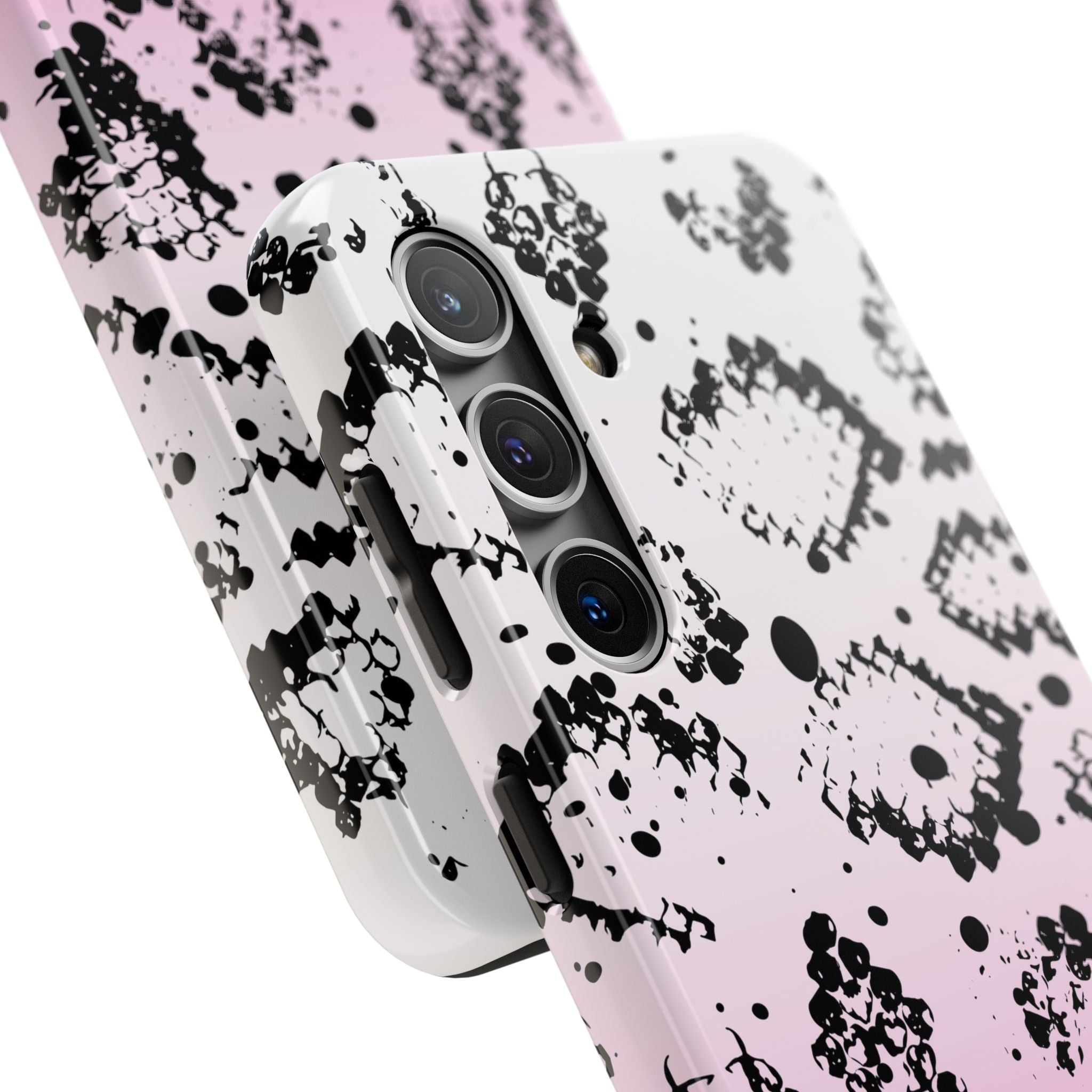 Durable iphone & Android Protection - Pink Ombre Snake Skin Tough Phone Case