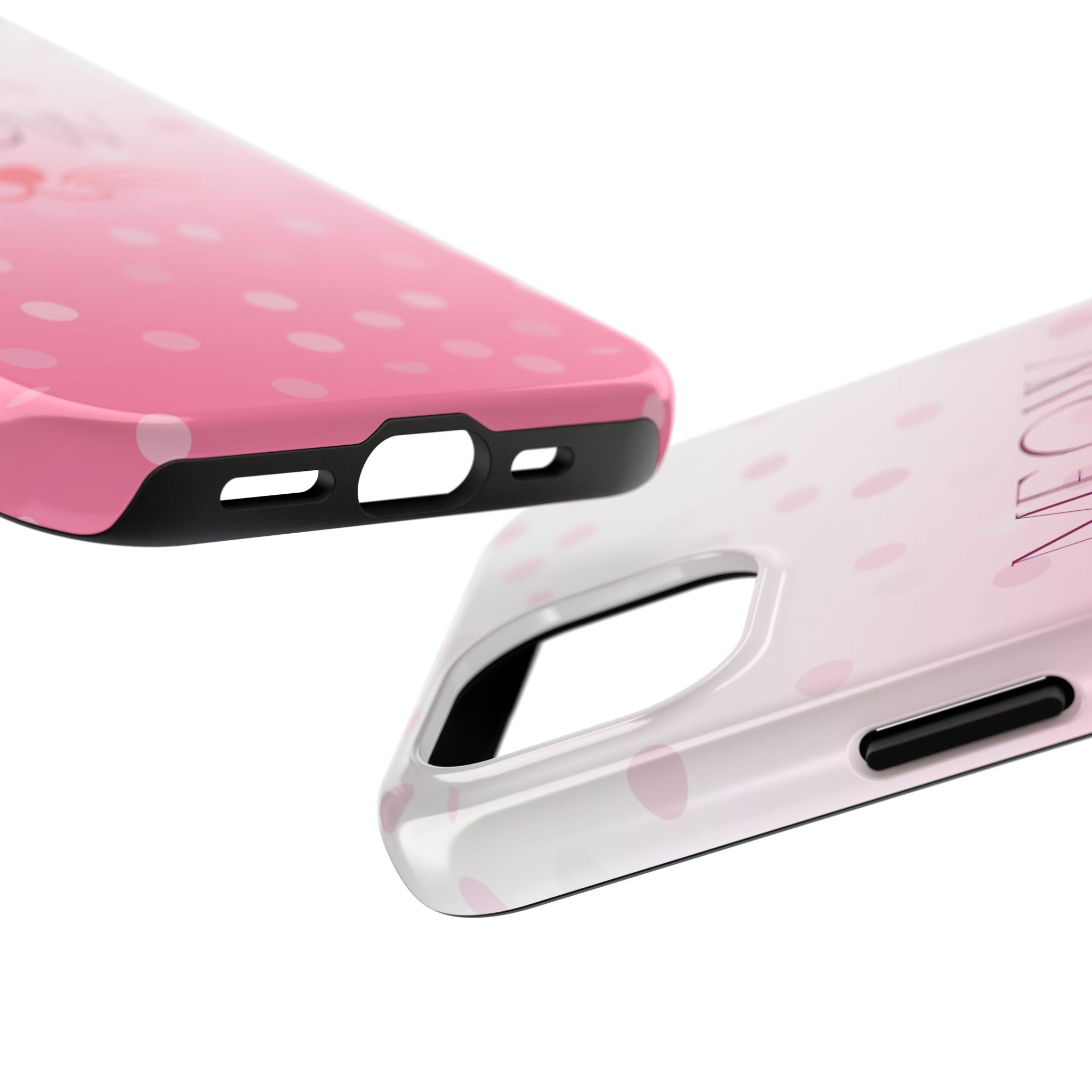 Durable iPhone & Android Protective Case - Cute Pink Cat Phone Case