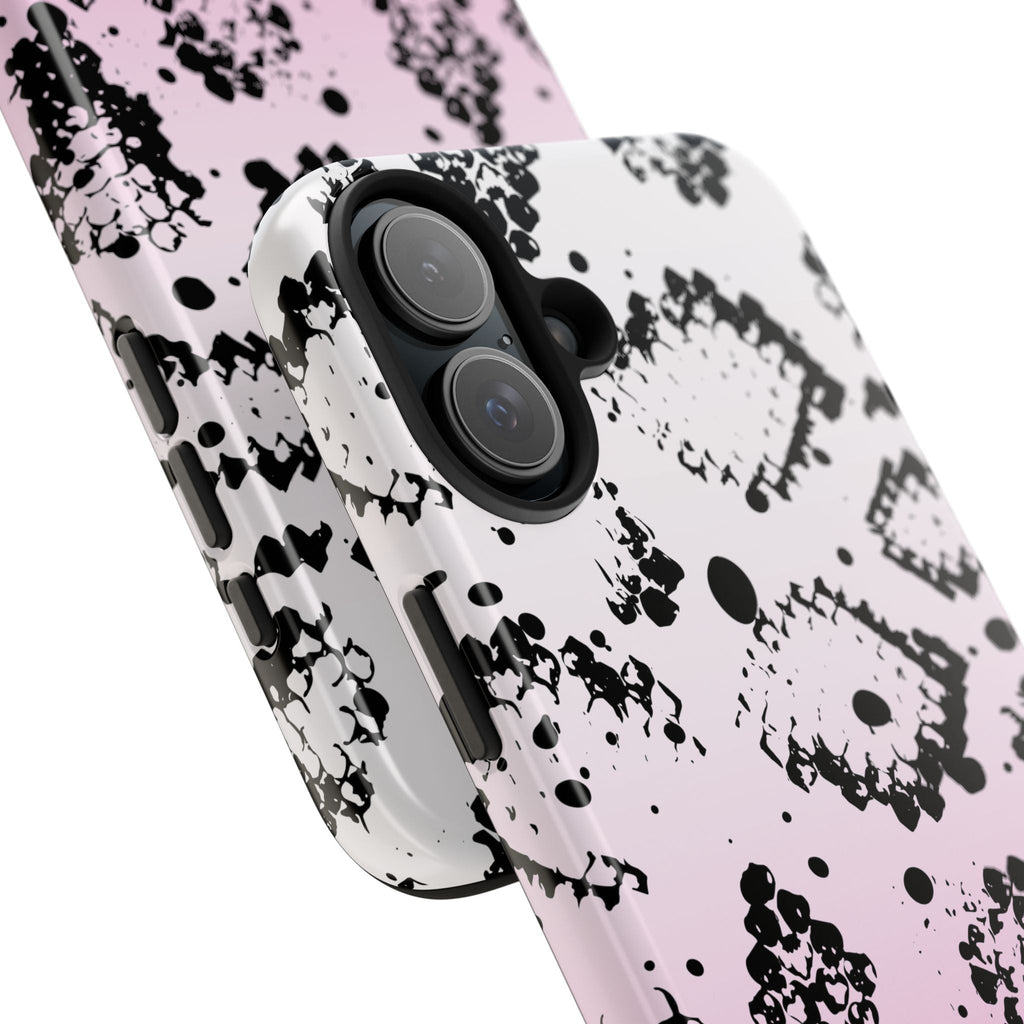 Durable iphone & Android Protection - Pink Ombre Snake Skin Tough Phone Case