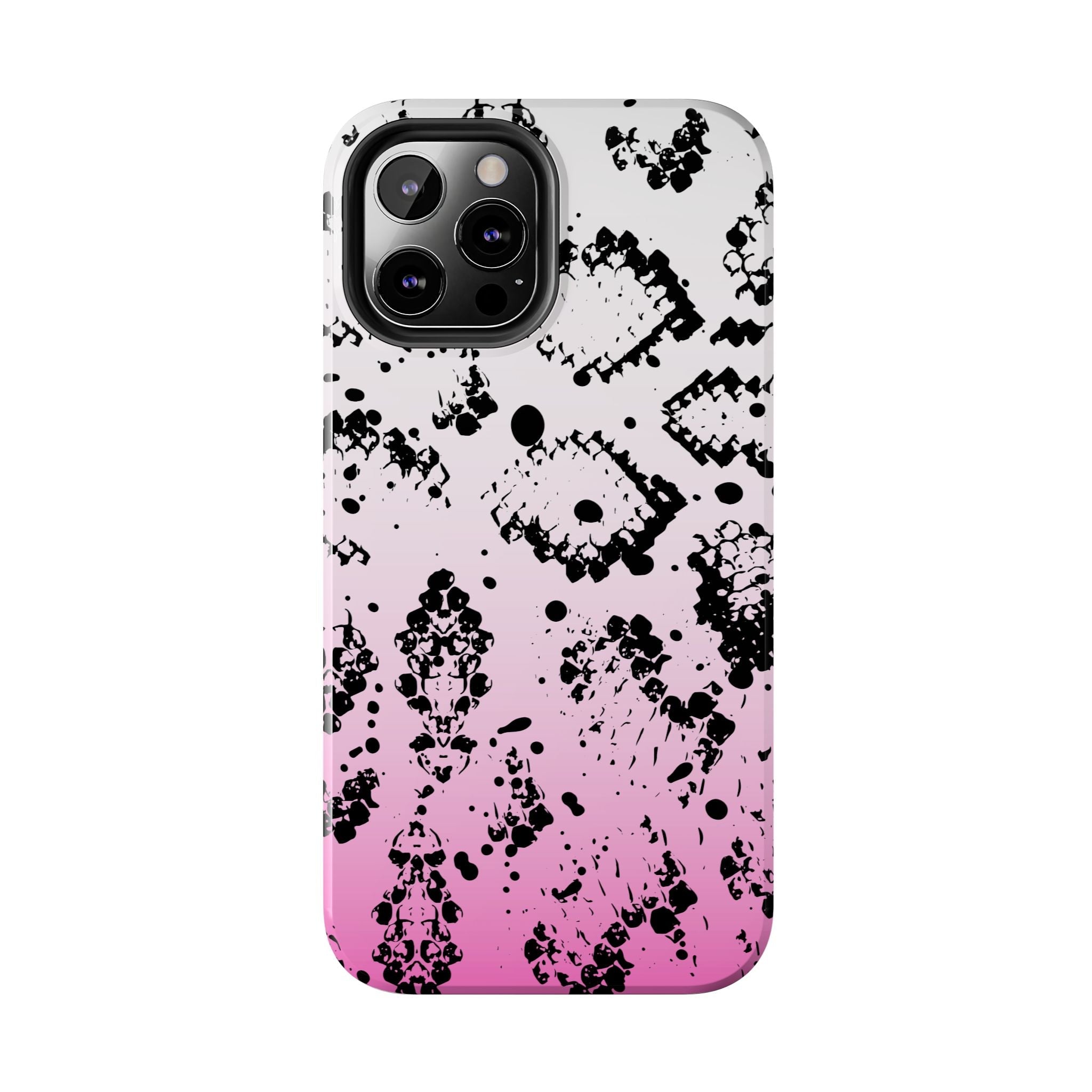 Durable iphone & Android Protection - Pink Ombre Snake Skin Tough Phone Case