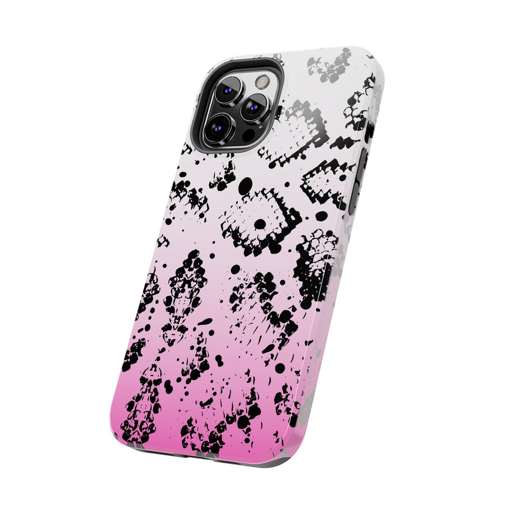 Durable iphone & Android Protection - Pink Ombre Snake Skin Tough Phone Case