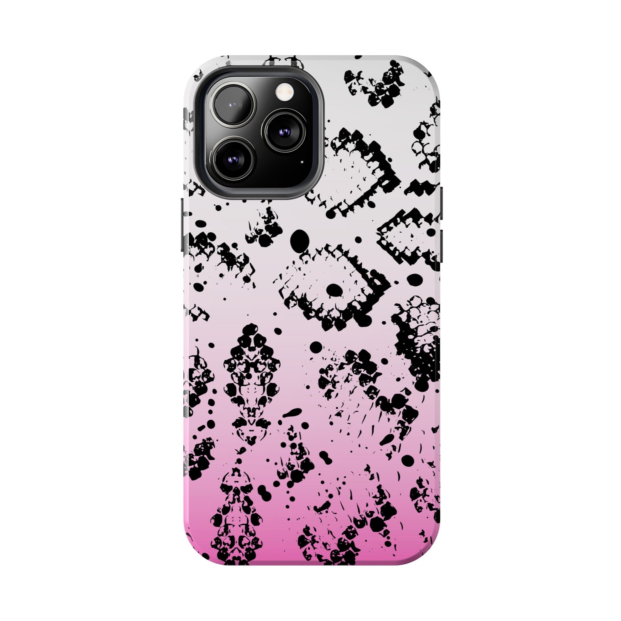 Durable iphone & Android Protection - Pink Ombre Snake Skin Tough Phone Case