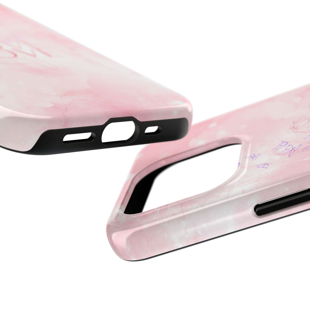 Durable Iphone & Android Protection - Pink Love Galaxy Tough Phone Case