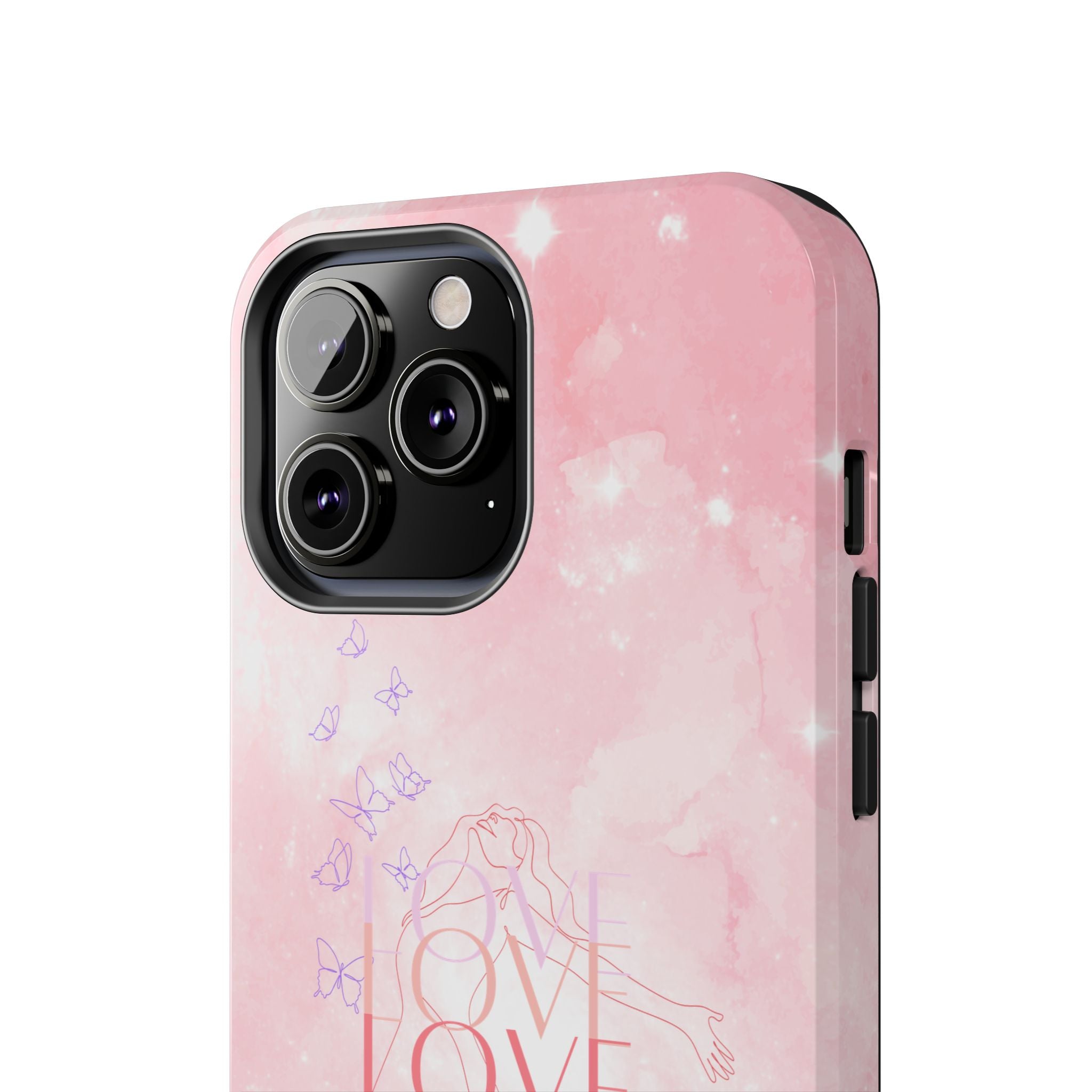 Durable Iphone & Android Protection - Pink Love Galaxy Tough Phone Case