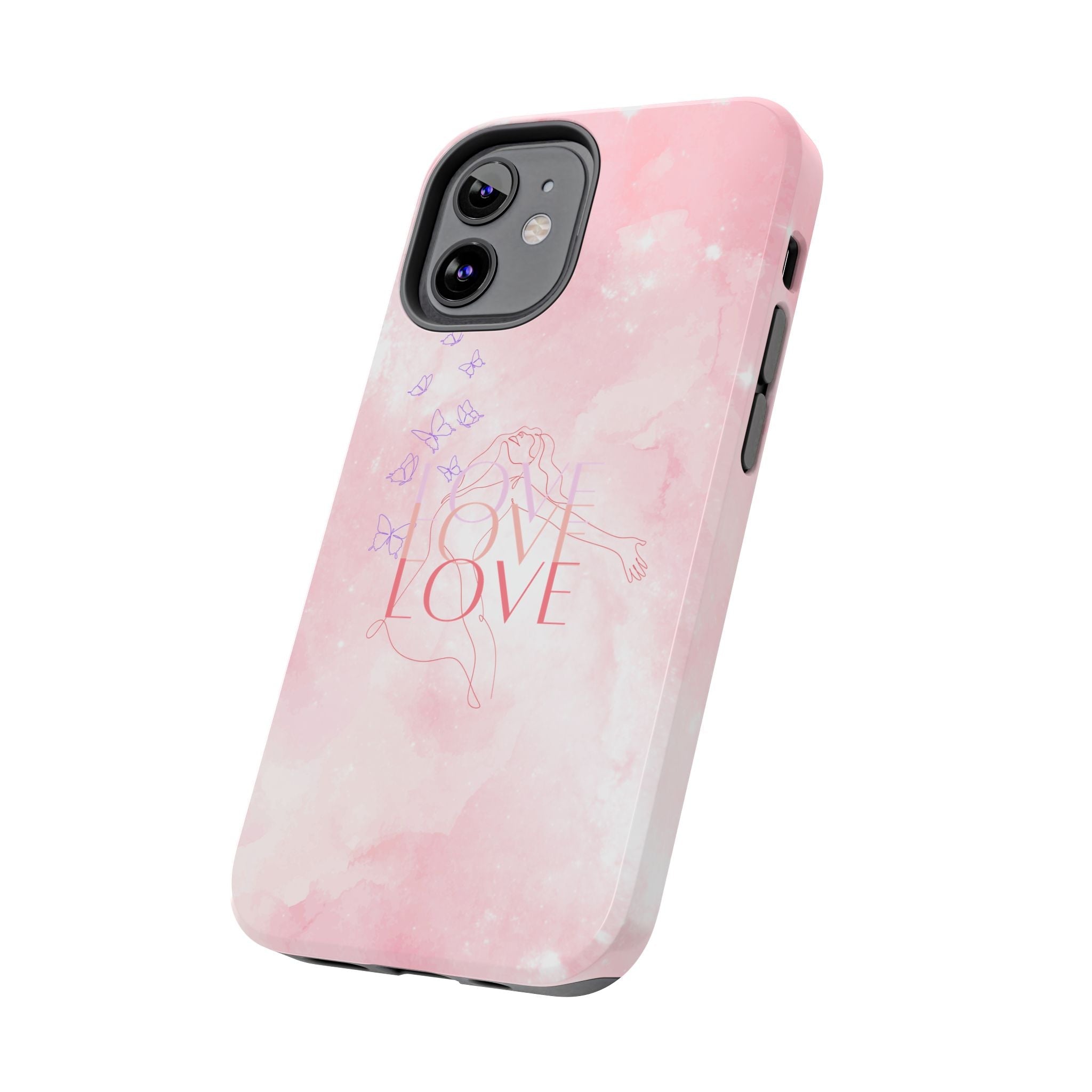 Durable Iphone & Android Protection - Pink Love Galaxy Tough Phone Case