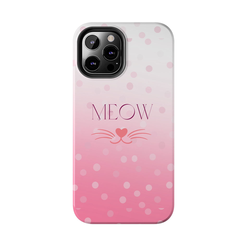 Durable iPhone & Android Protective Case - Cute Pink Cat Phone Case