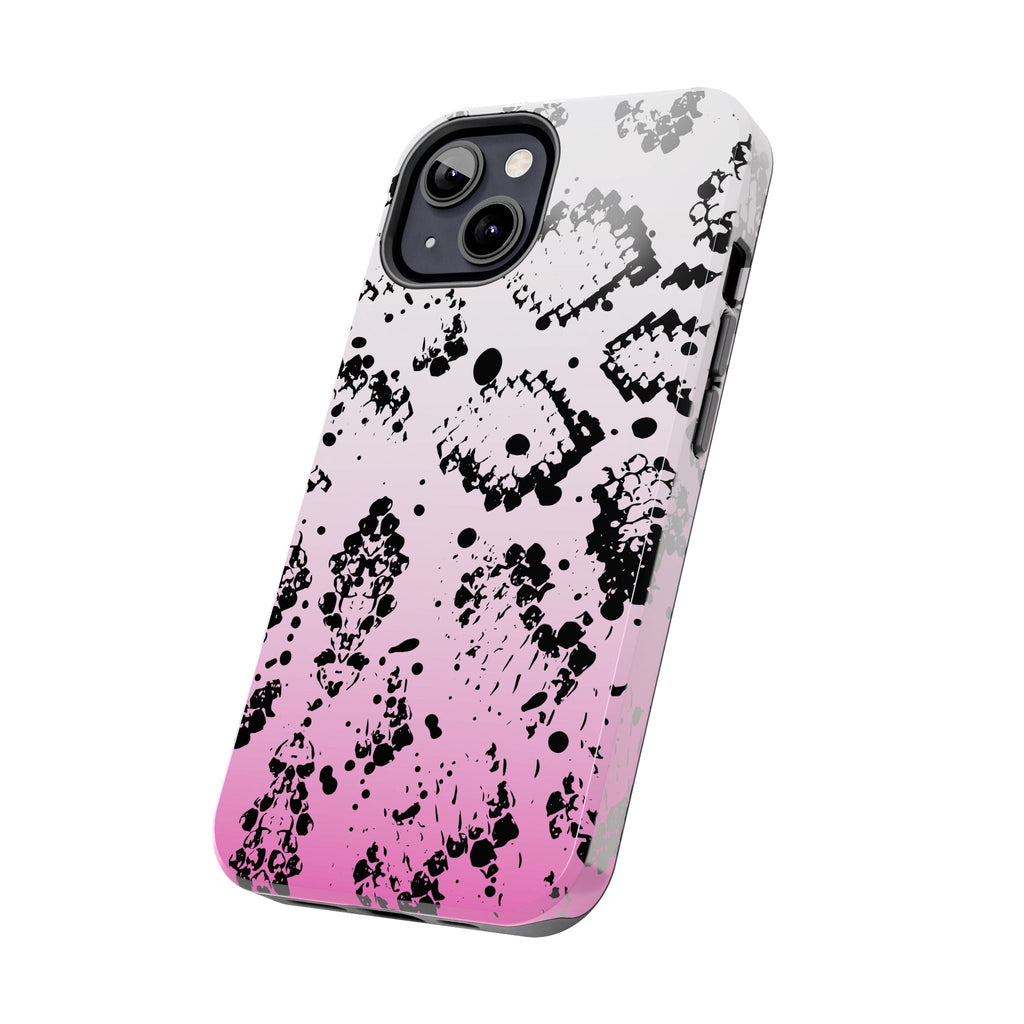 Durable iphone & Android Protection - Pink Ombre Snake Skin Tough Phone Case