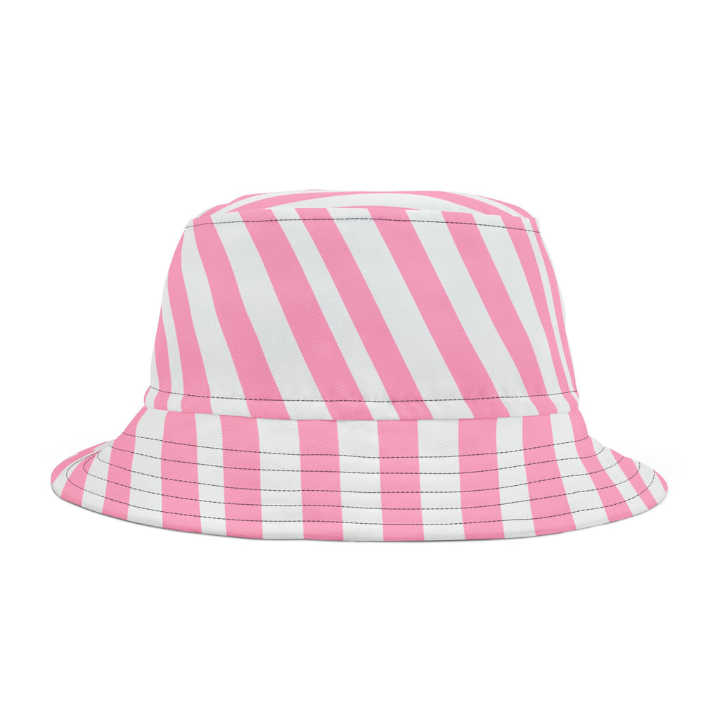 Pink Stripes Bucket Hat