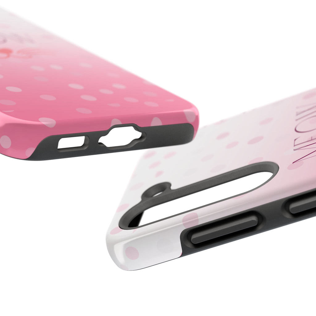 Durable iPhone & Android Protective Case - Cute Pink Cat Phone Case