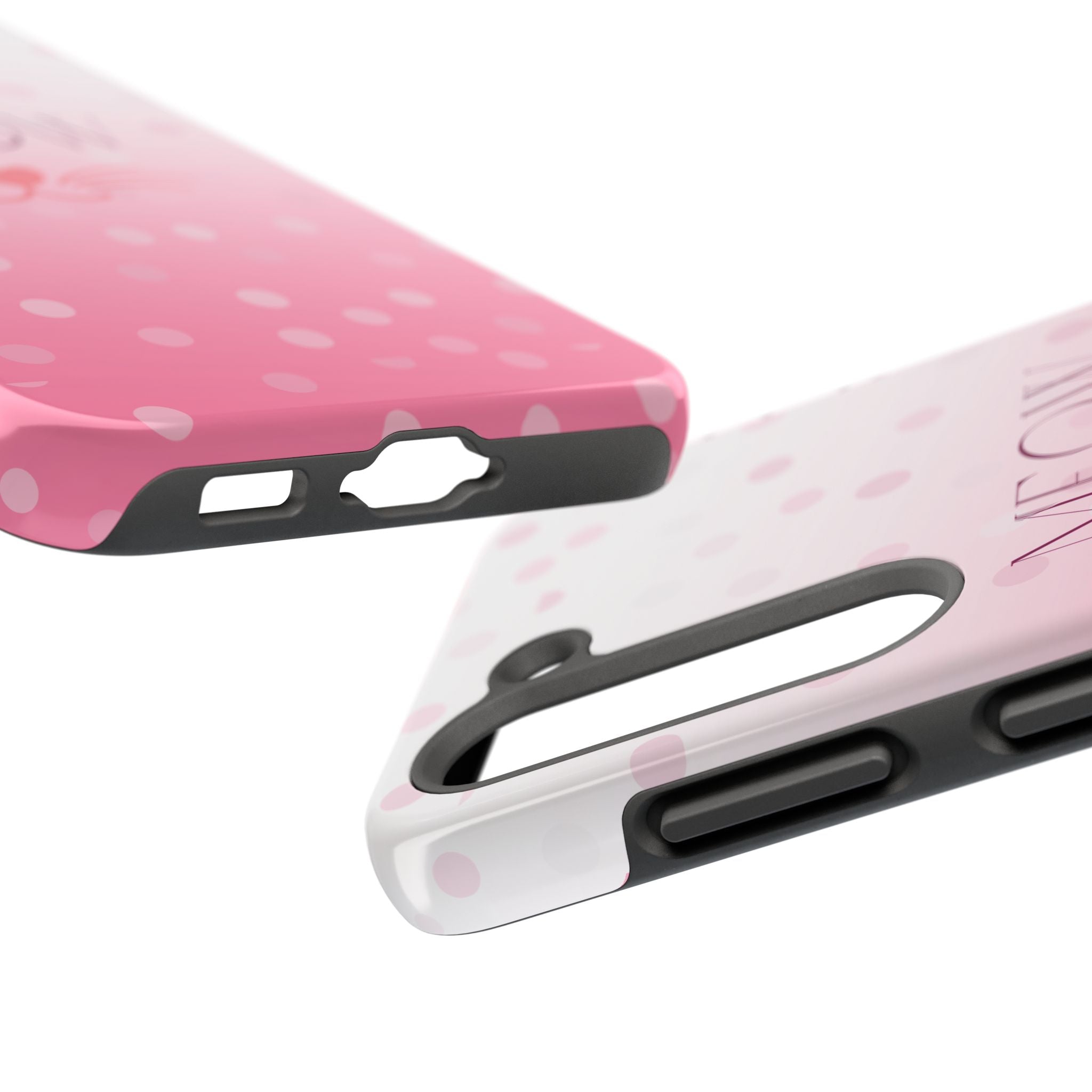 Durable iPhone & Android Protective Case - Cute Pink Cat Phone Case