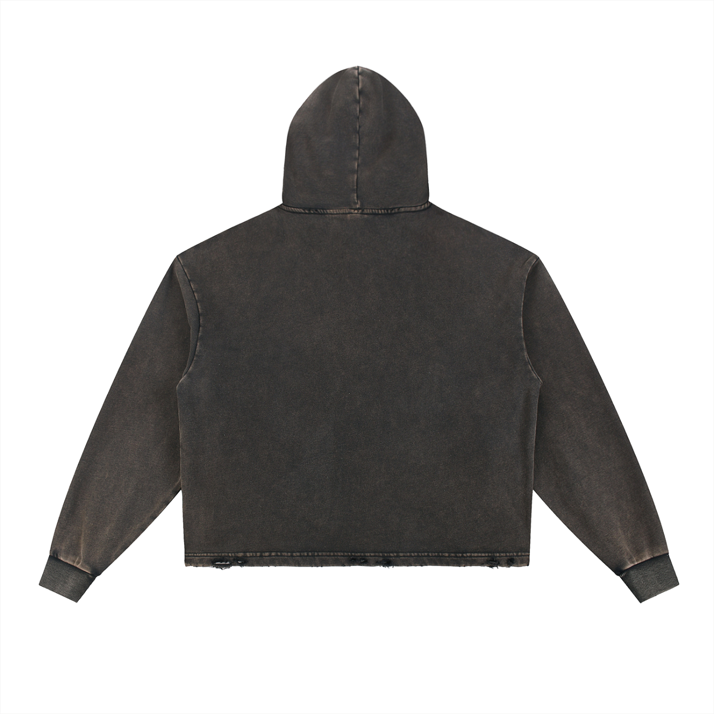 Unisex Vintage Washed Frayed-Hem Hoodie - Faith Based Apparel