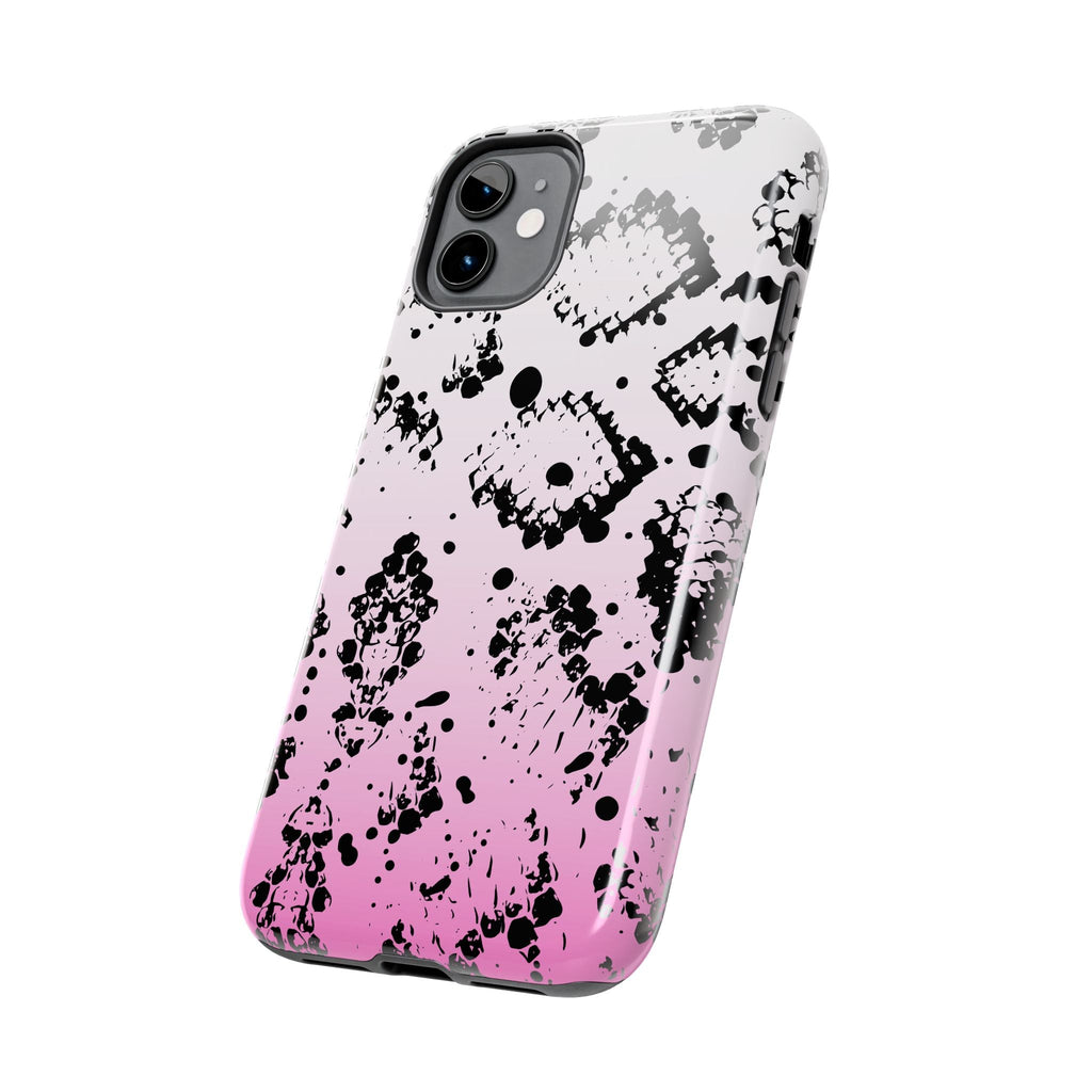 Durable iphone & Android Protection - Pink Ombre Snake Skin Tough Phone Case