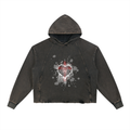 Unisex Vintage Washed Frayed-Hem Hoodie - Faith Based Apparel