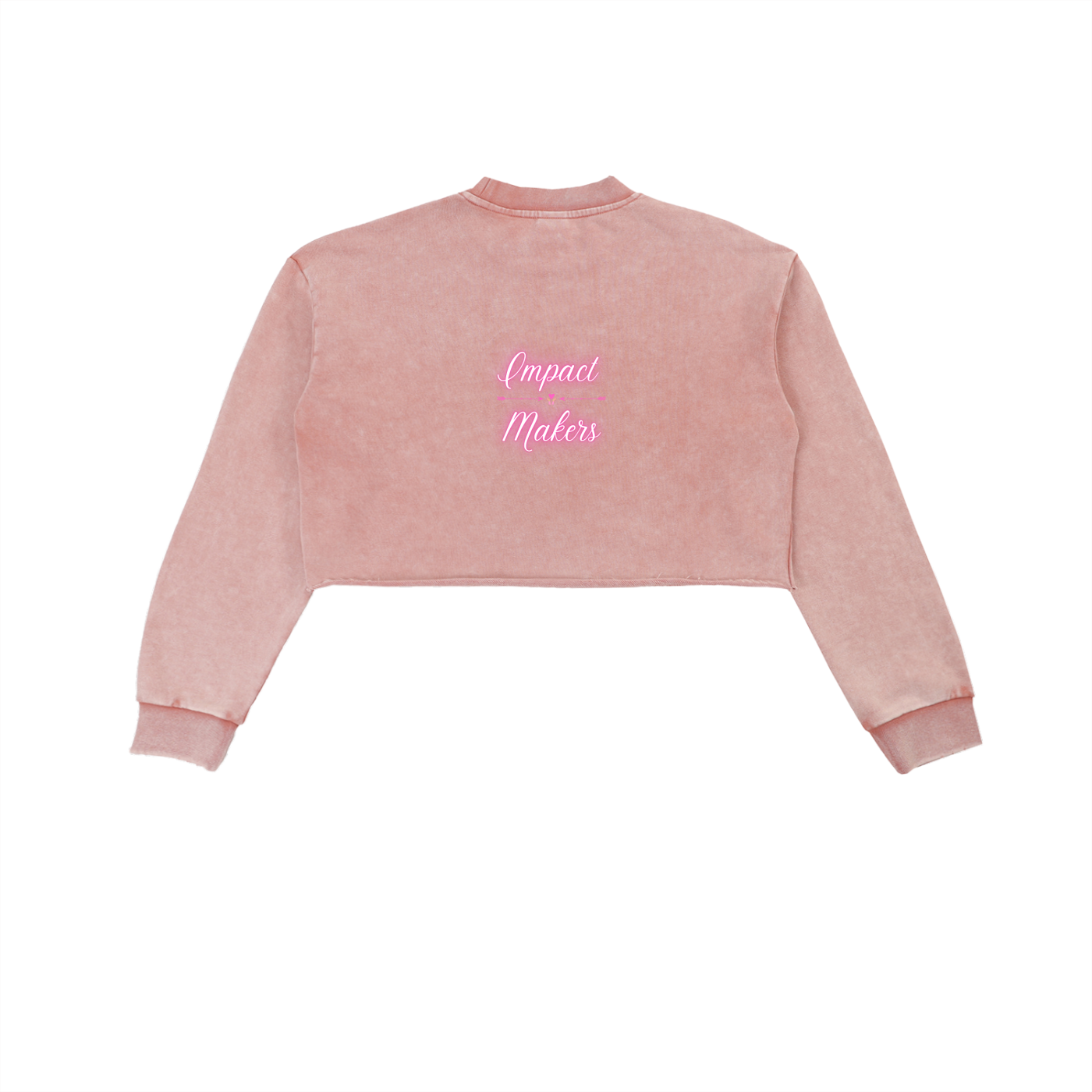 Charity for Peace Foundation - Impact Matters - Peace Collective - Womens' Snow Washed Raw Edge Cropped Sweatshirt