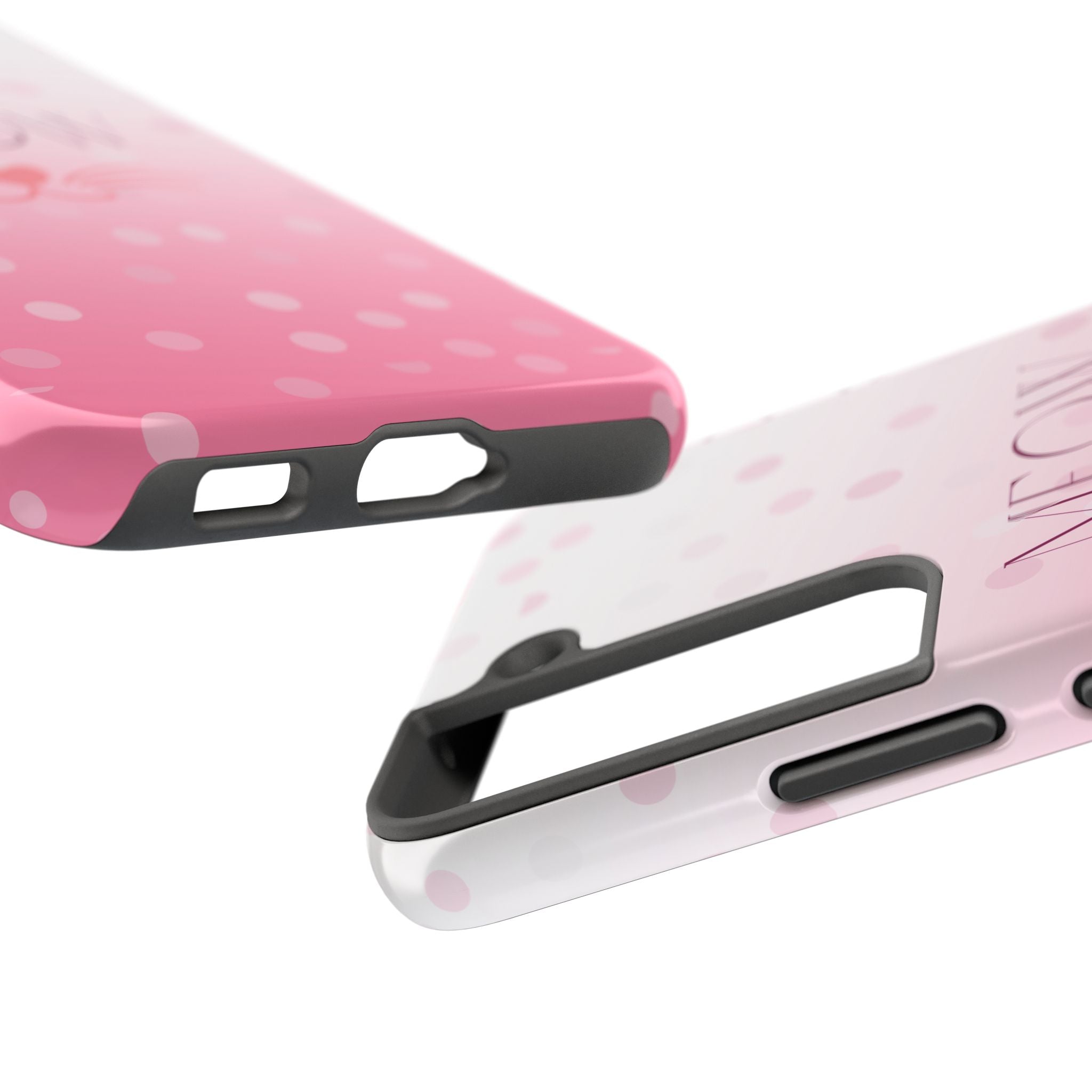 Durable iPhone & Android Protective Case - Cute Pink Cat Phone Case