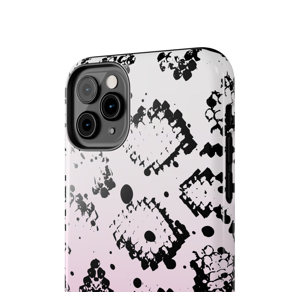Durable iphone & Android Protection - Pink Ombre Snake Skin Tough Phone Case