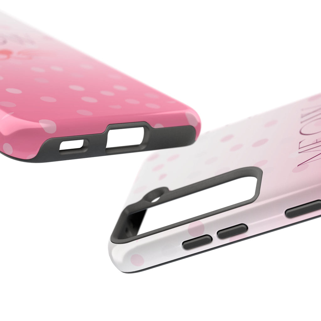 Durable iPhone & Android Protective Case - Cute Pink Cat Phone Case