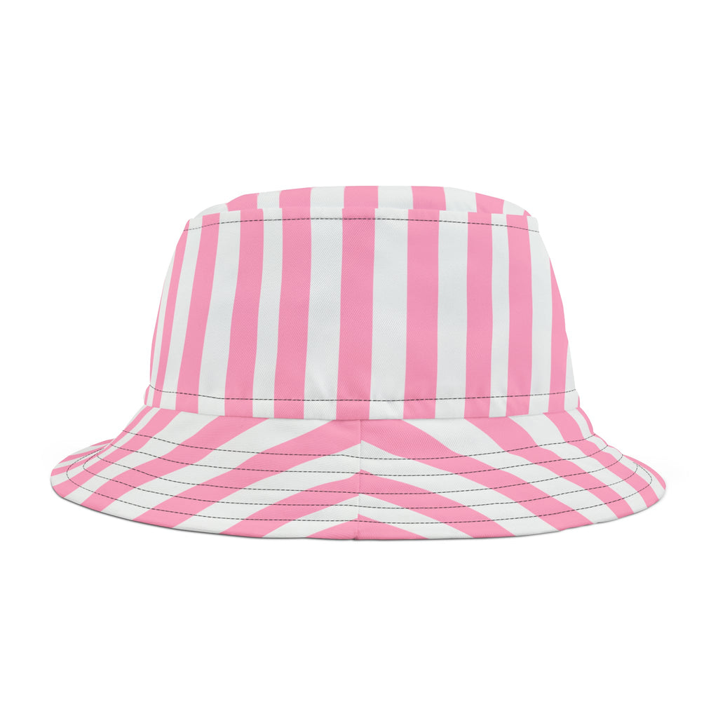 Pink Stripes Bucket Hat