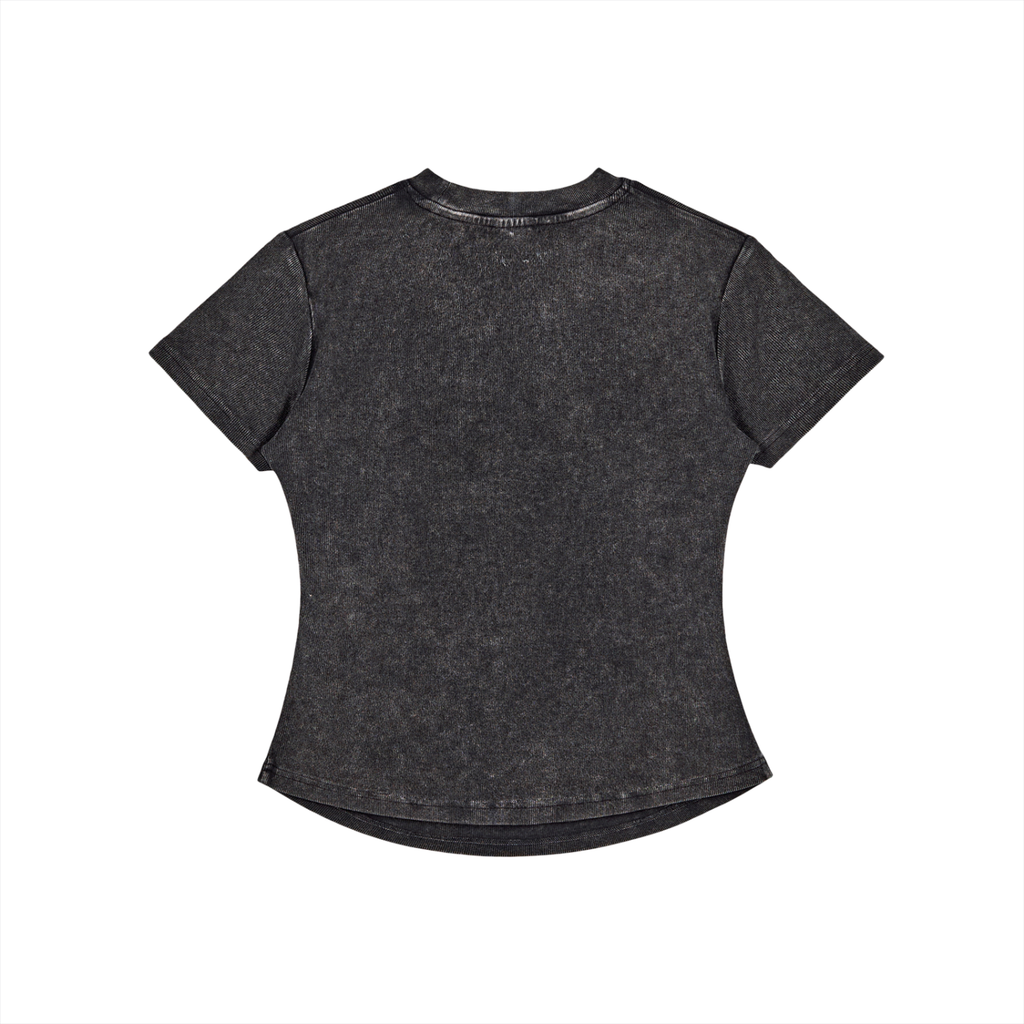 Women's Vintaged-Wash Bodycon Cotton T-Shirt - Faith Based Apparel - Wing T-Shirt