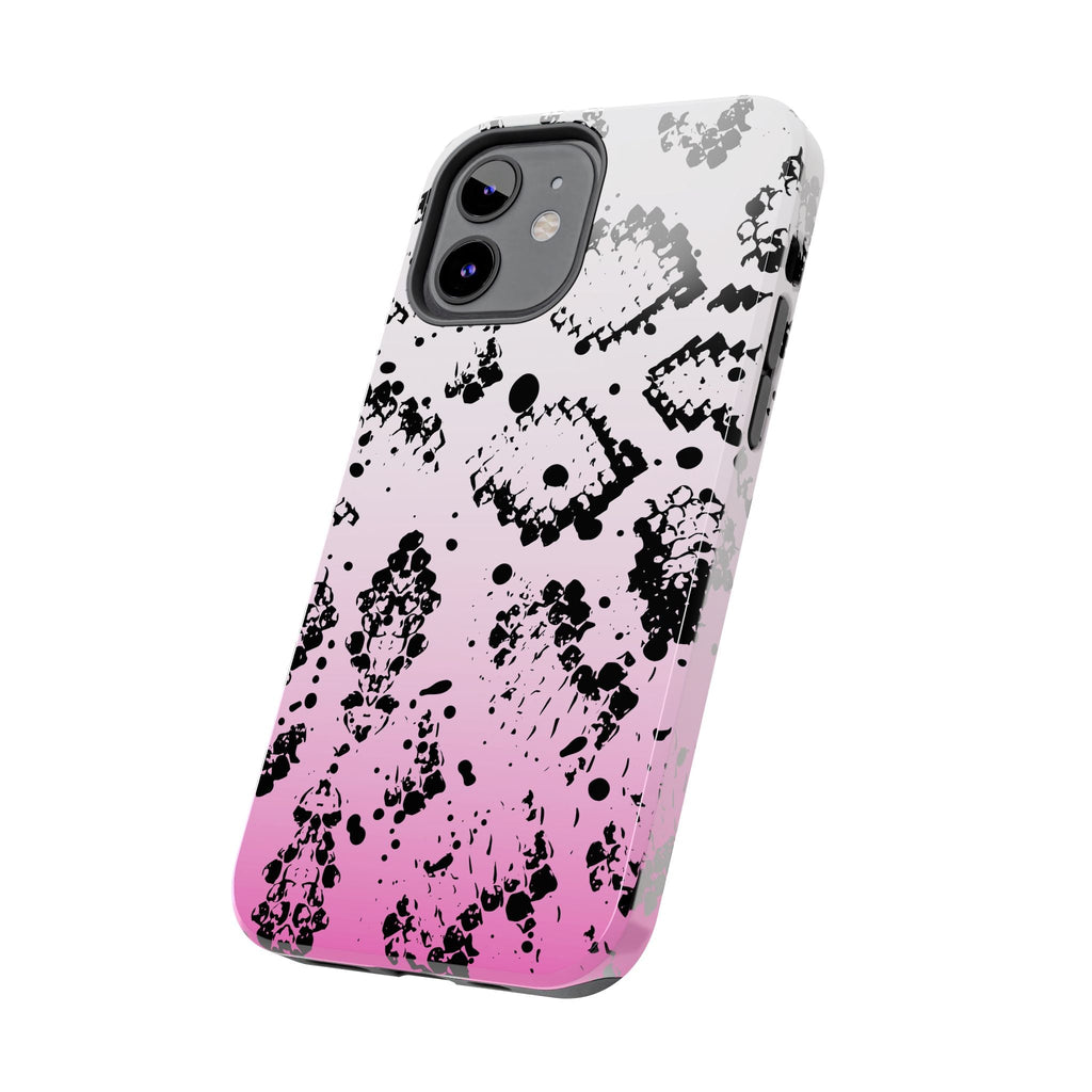 Durable iphone & Android Protection - Pink Ombre Snake Skin Tough Phone Case