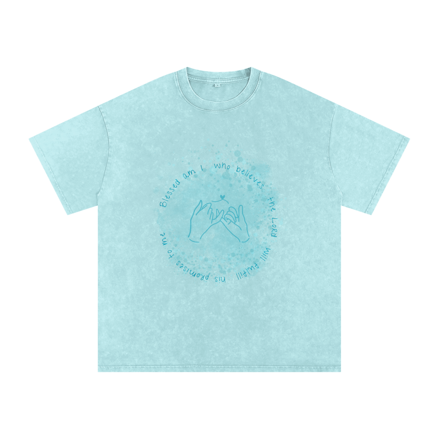 Unisex Acid Wash Oversize T-Shirt - Blessed - Faith Based Apparel