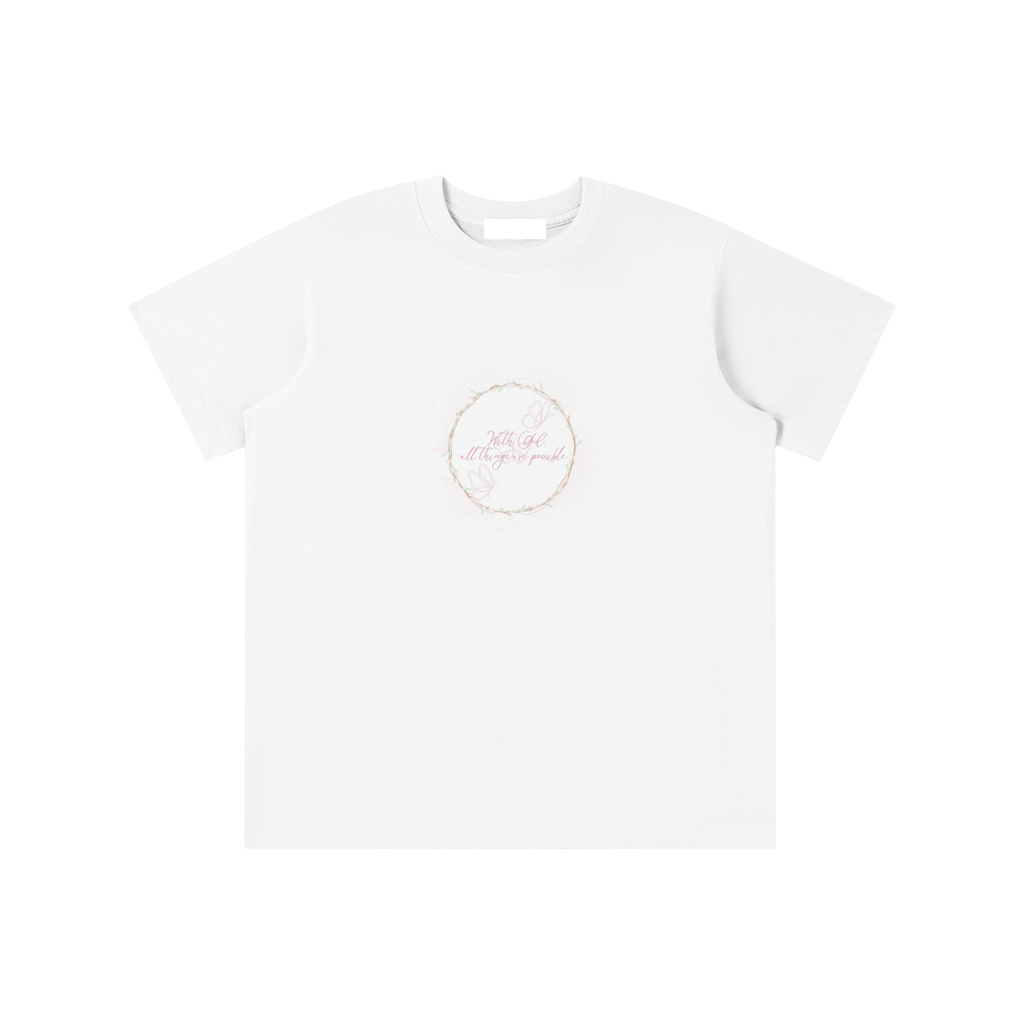 Faith Based Apparel - With God All Things Are Possible - Girls Graphic T-Shirt - Essential Kids' T-shirt