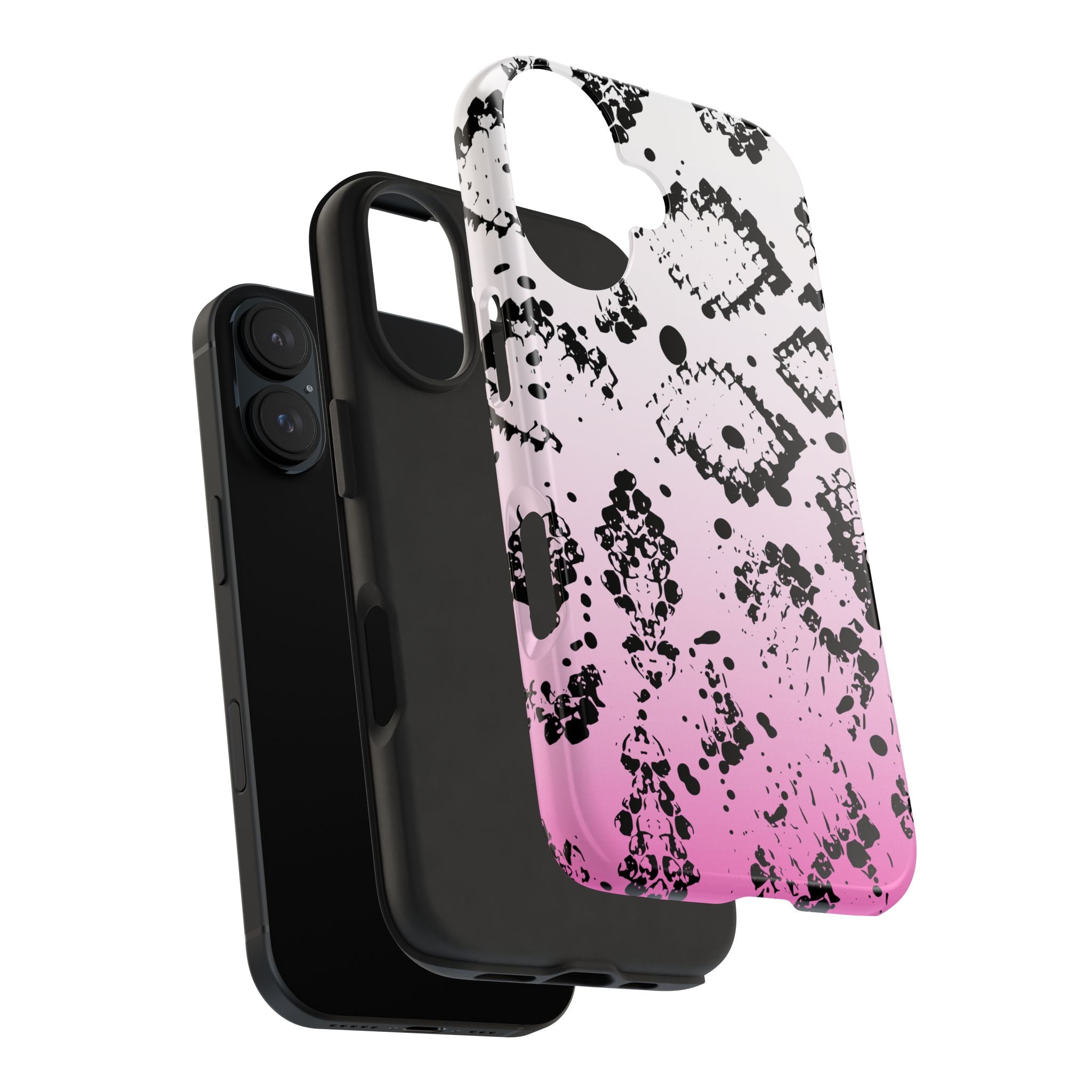 Durable iphone & Android Protection - Pink Ombre Snake Skin Tough Phone Case